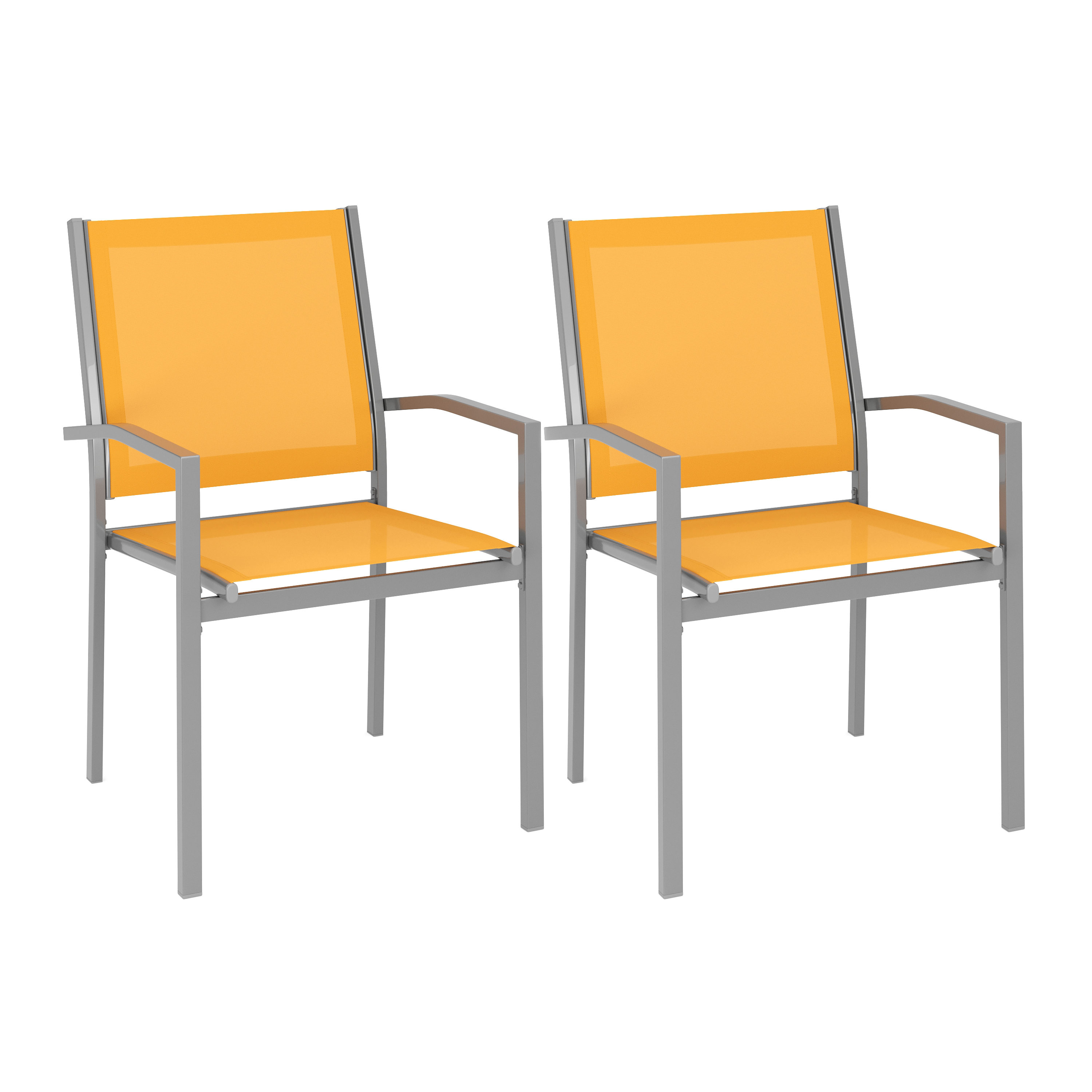 Gartenstuhl ZILLY 2er Set orange