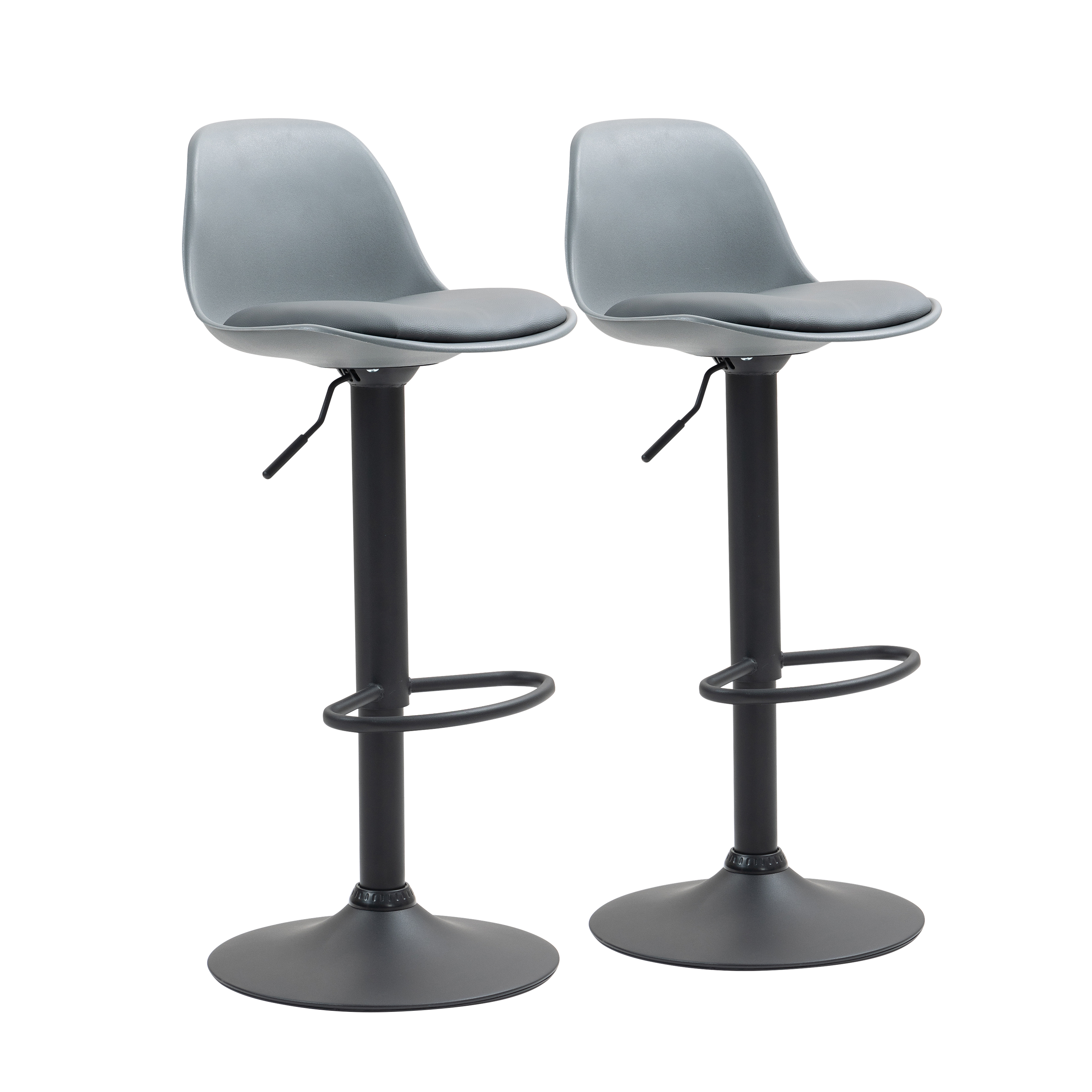 Barhocker JESSY 2er Set grau