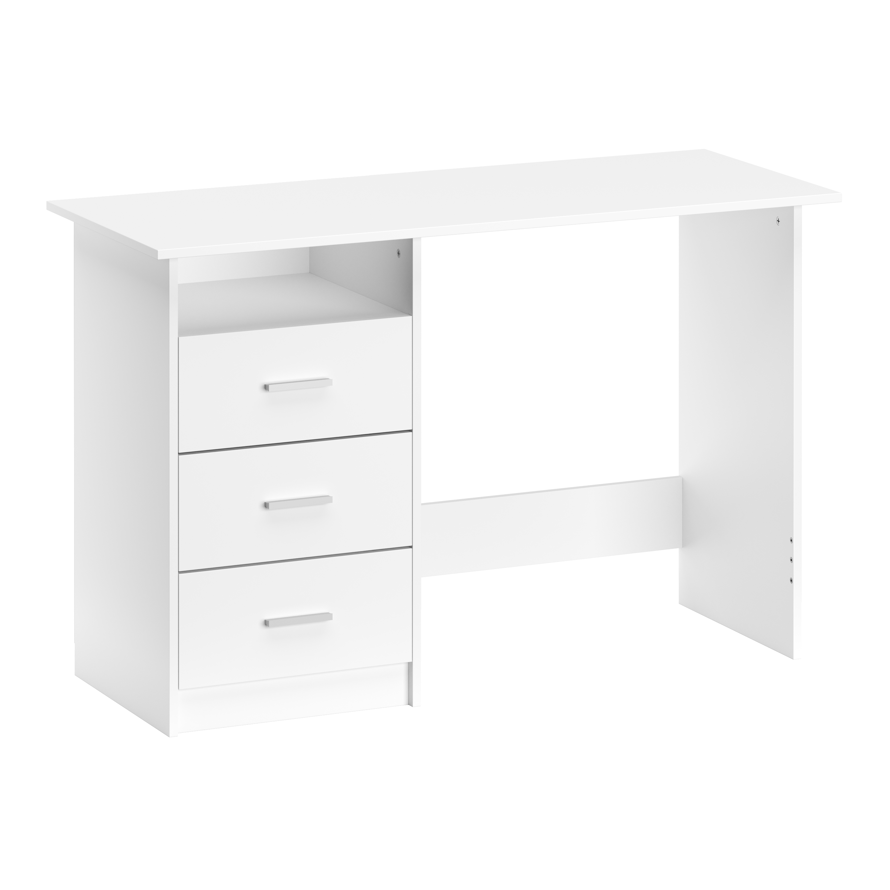 Schreibtisch CANOPUS mit Stauraum 120 x 48 x 77 cm weiss