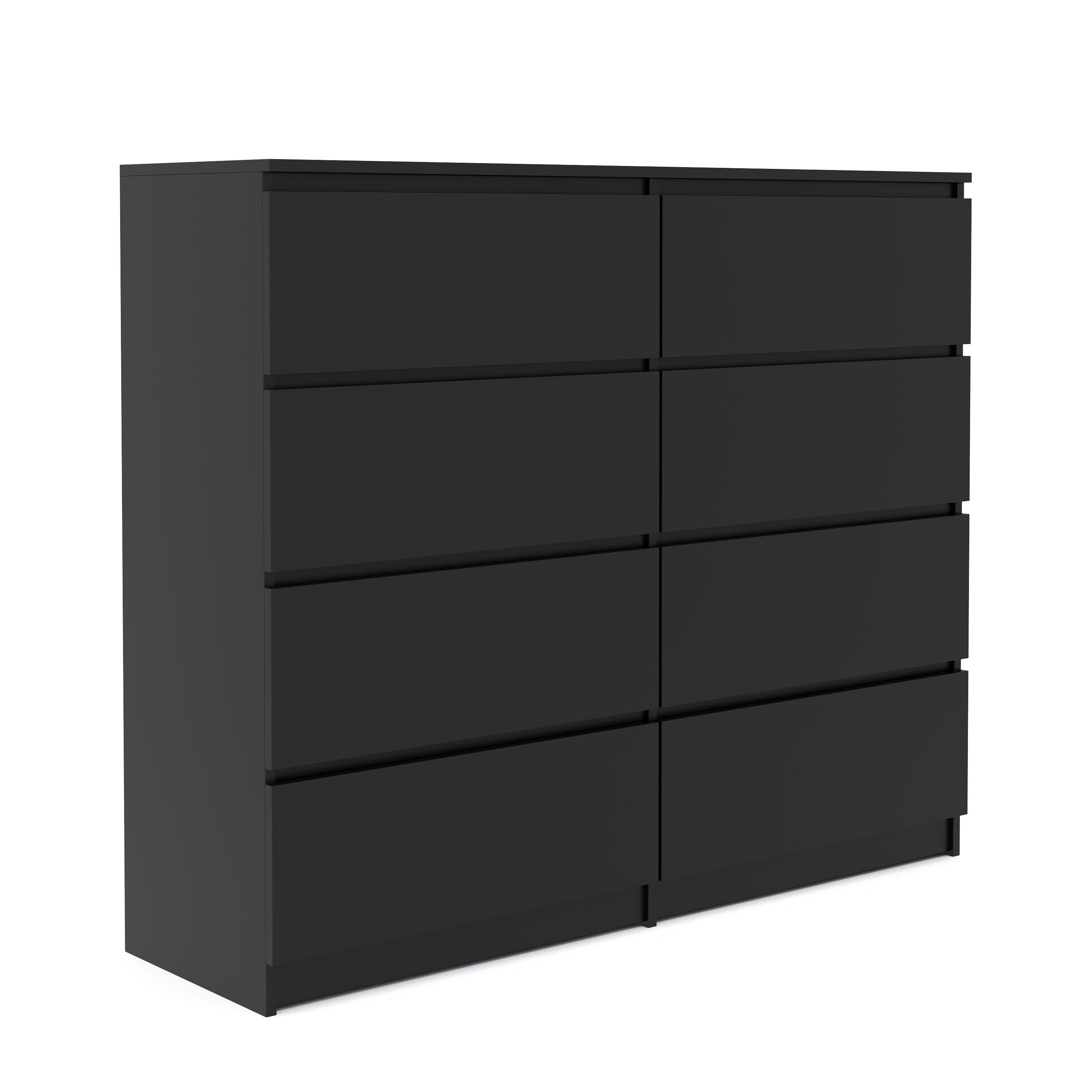 Kommode TALA 8 Schubladen 119 x 100 cm schwarz