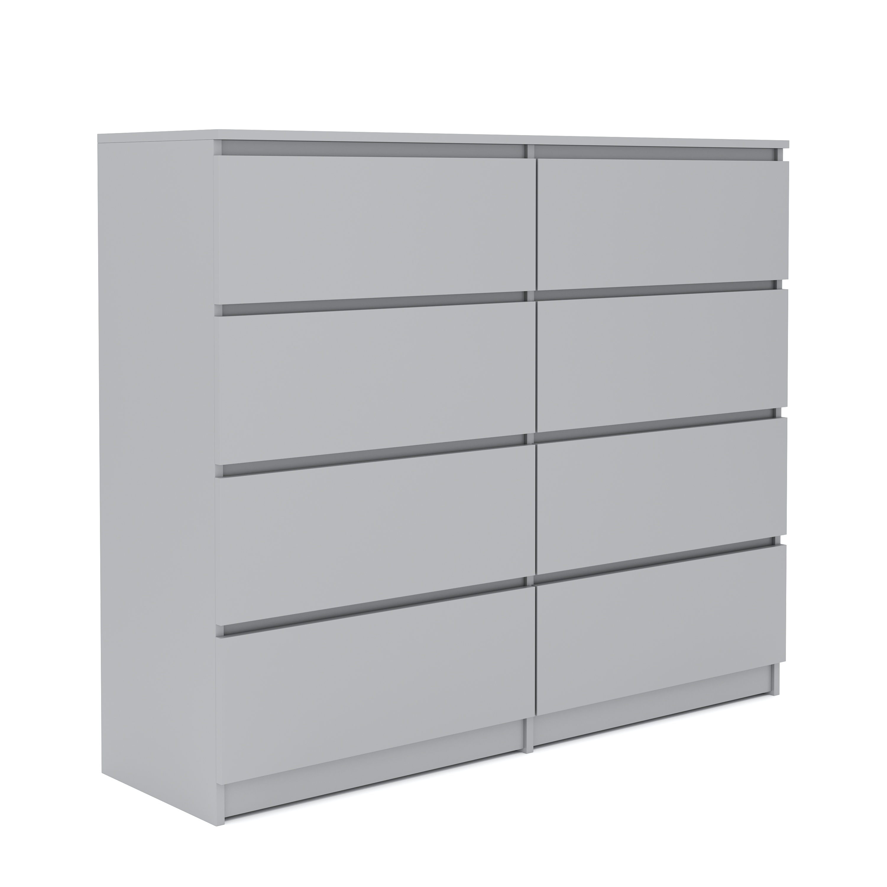 Kommode TALA 8 Schubladen 119 x 100 cm grau
