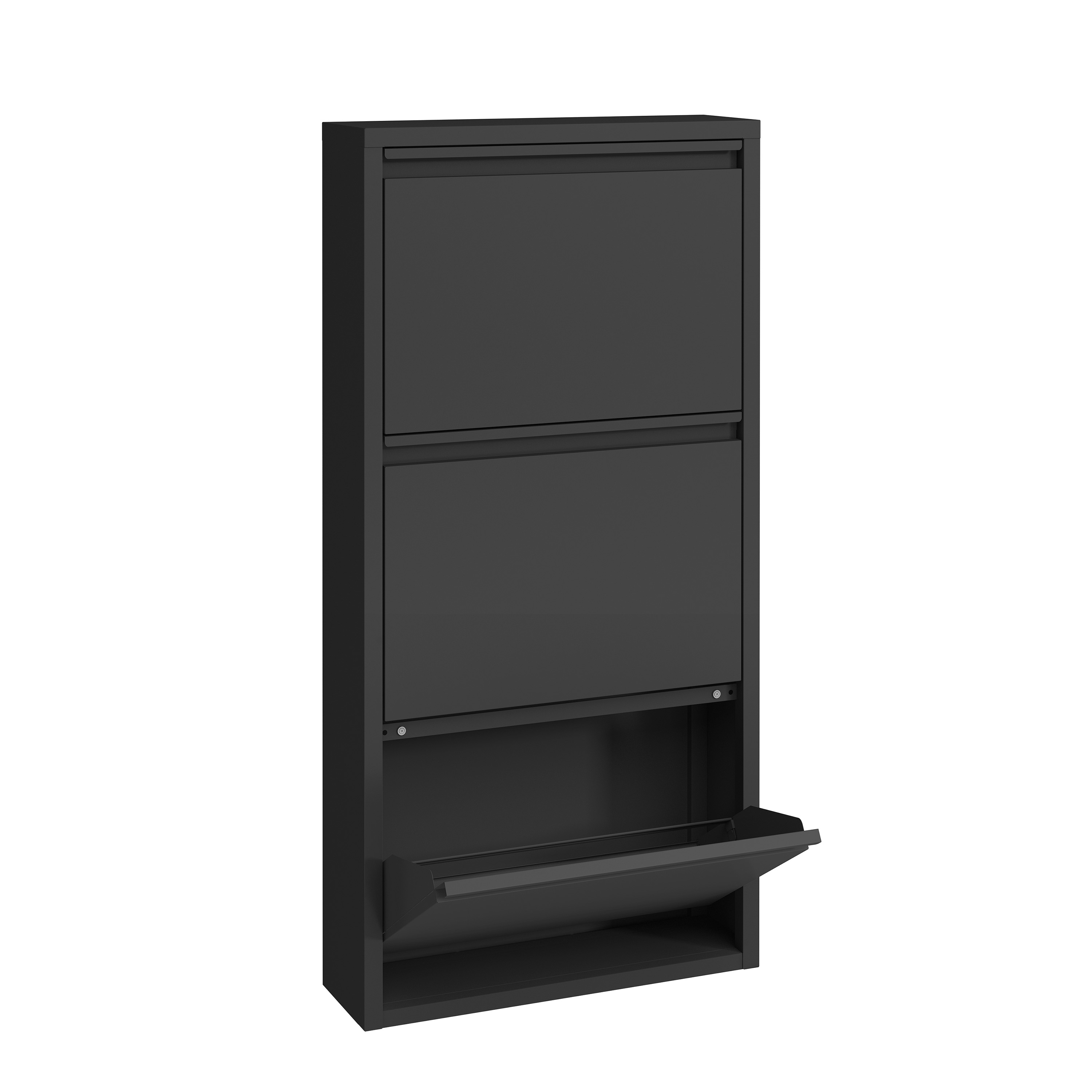 Schuhschrank Metall ROMEO 50 x 103 cm schwarz