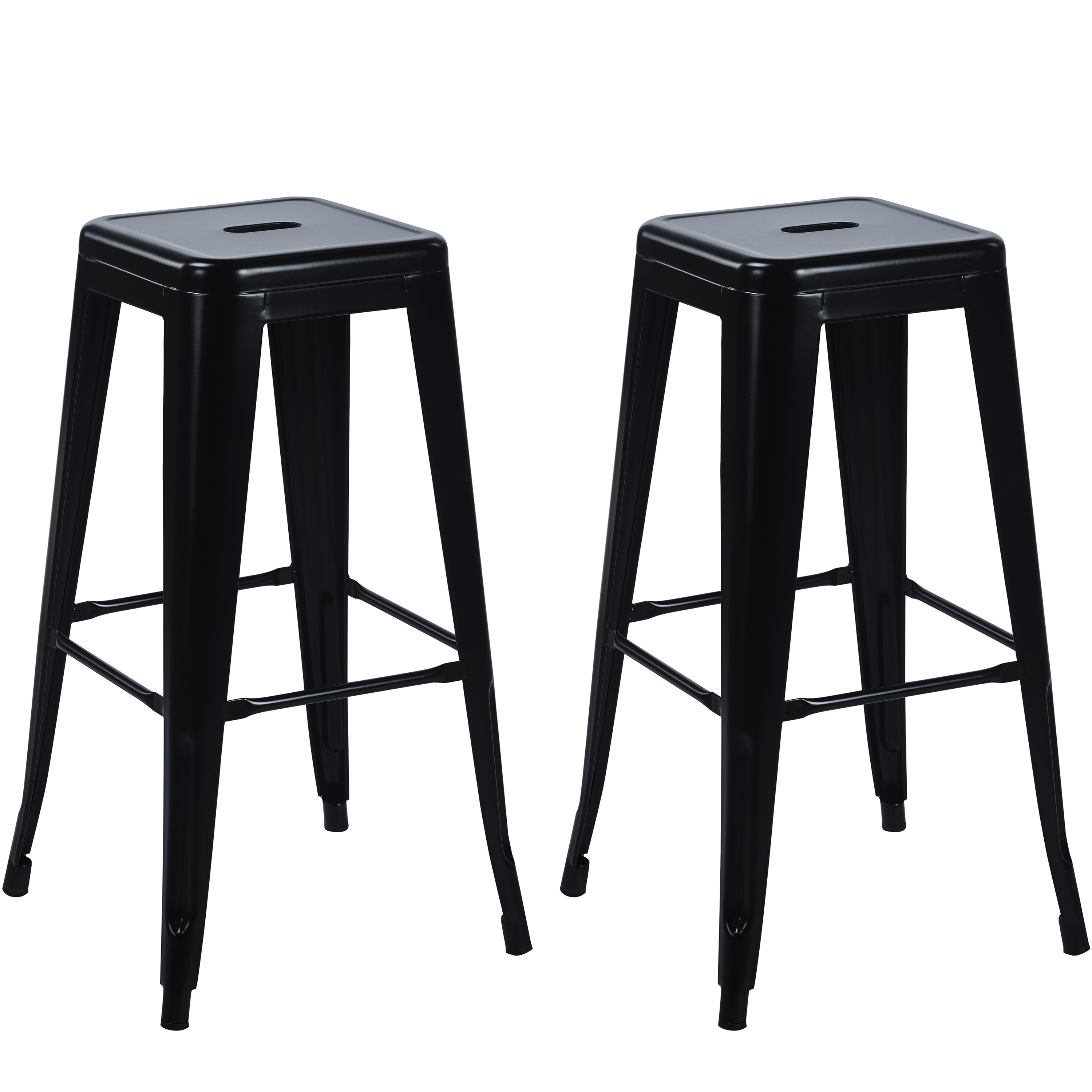Barhocker Metall METALLIX 2er Set schwarz