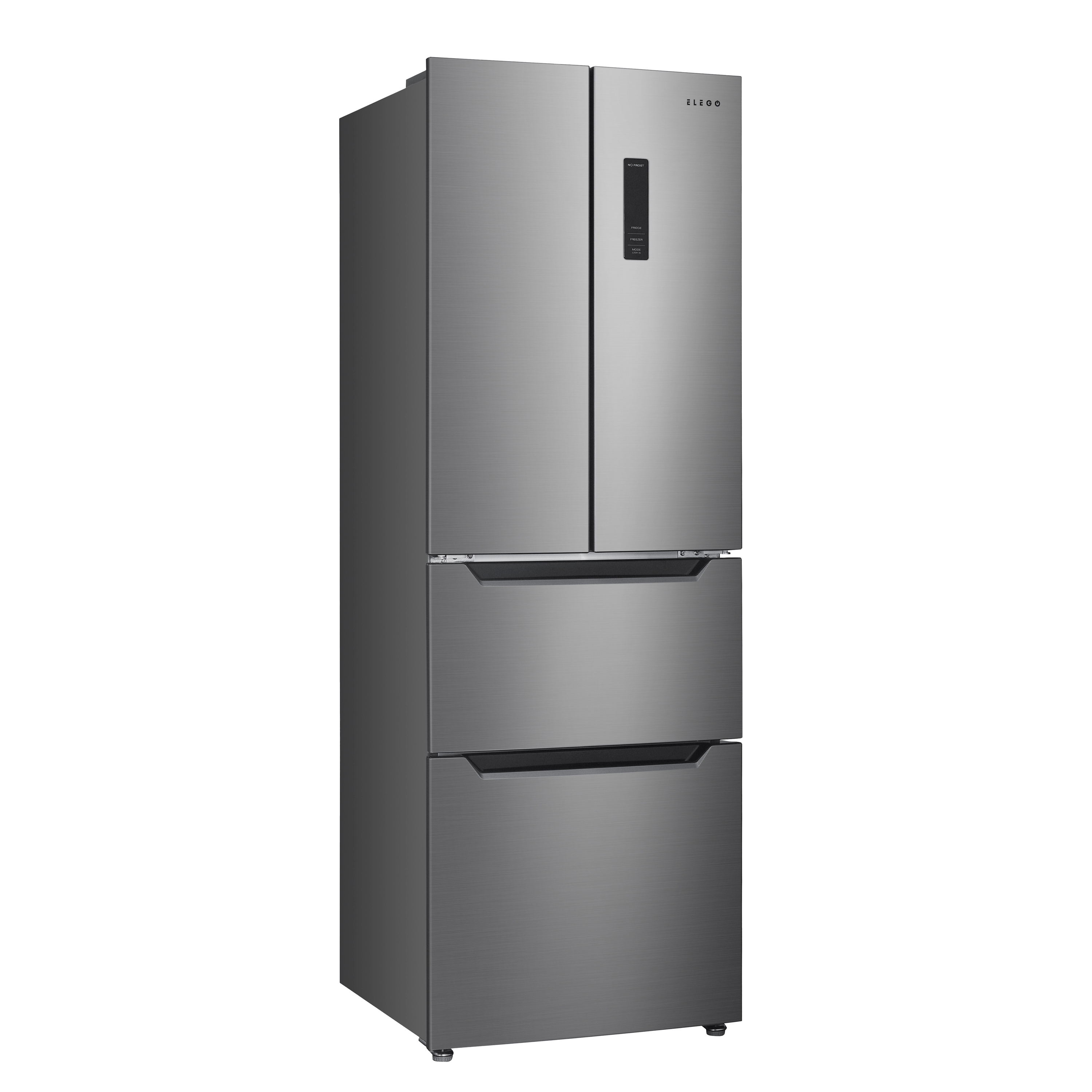 Kühlschrank mit Gefrierer 320L silbergrau