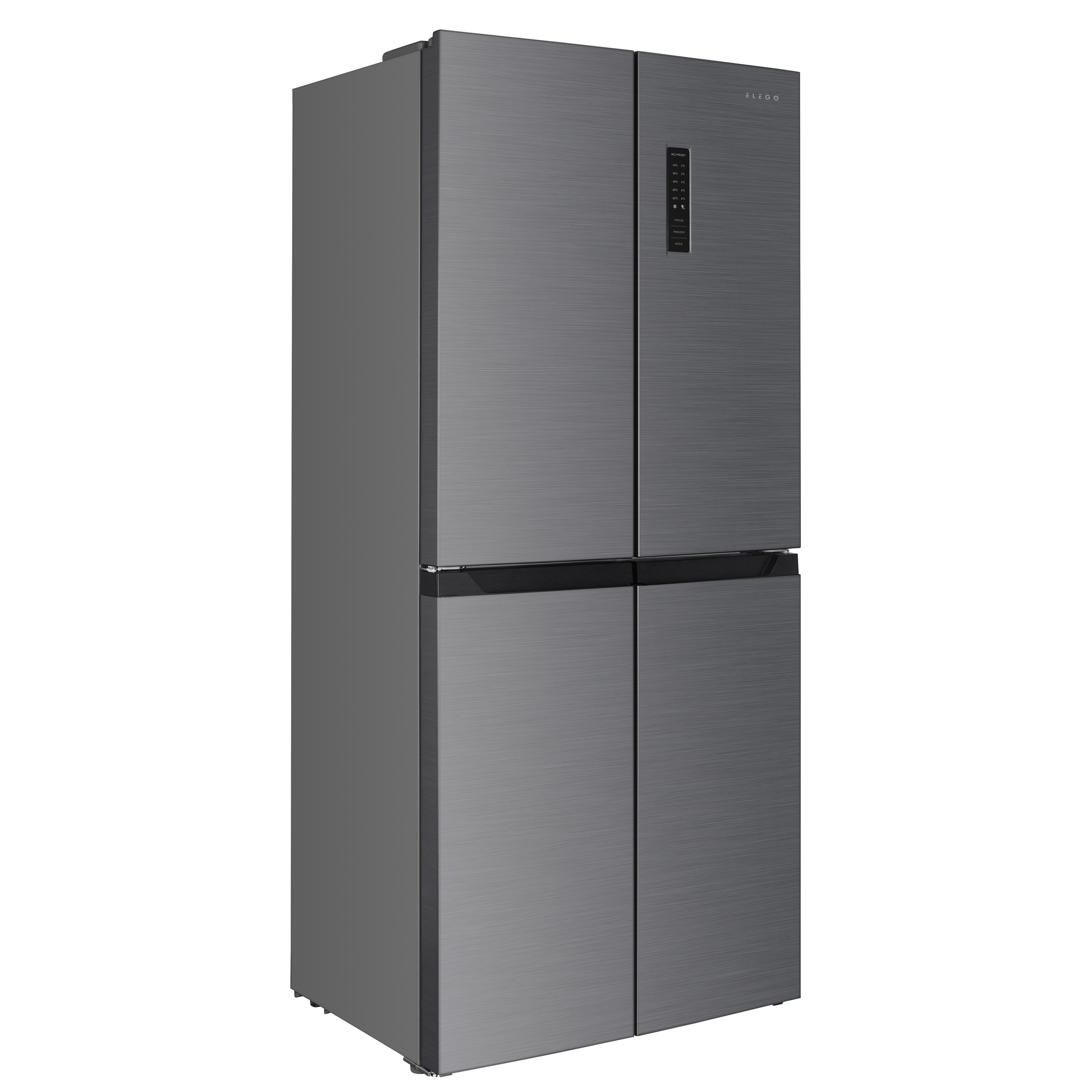 Kühlschrank mit Gefrierer 362L silbergrau