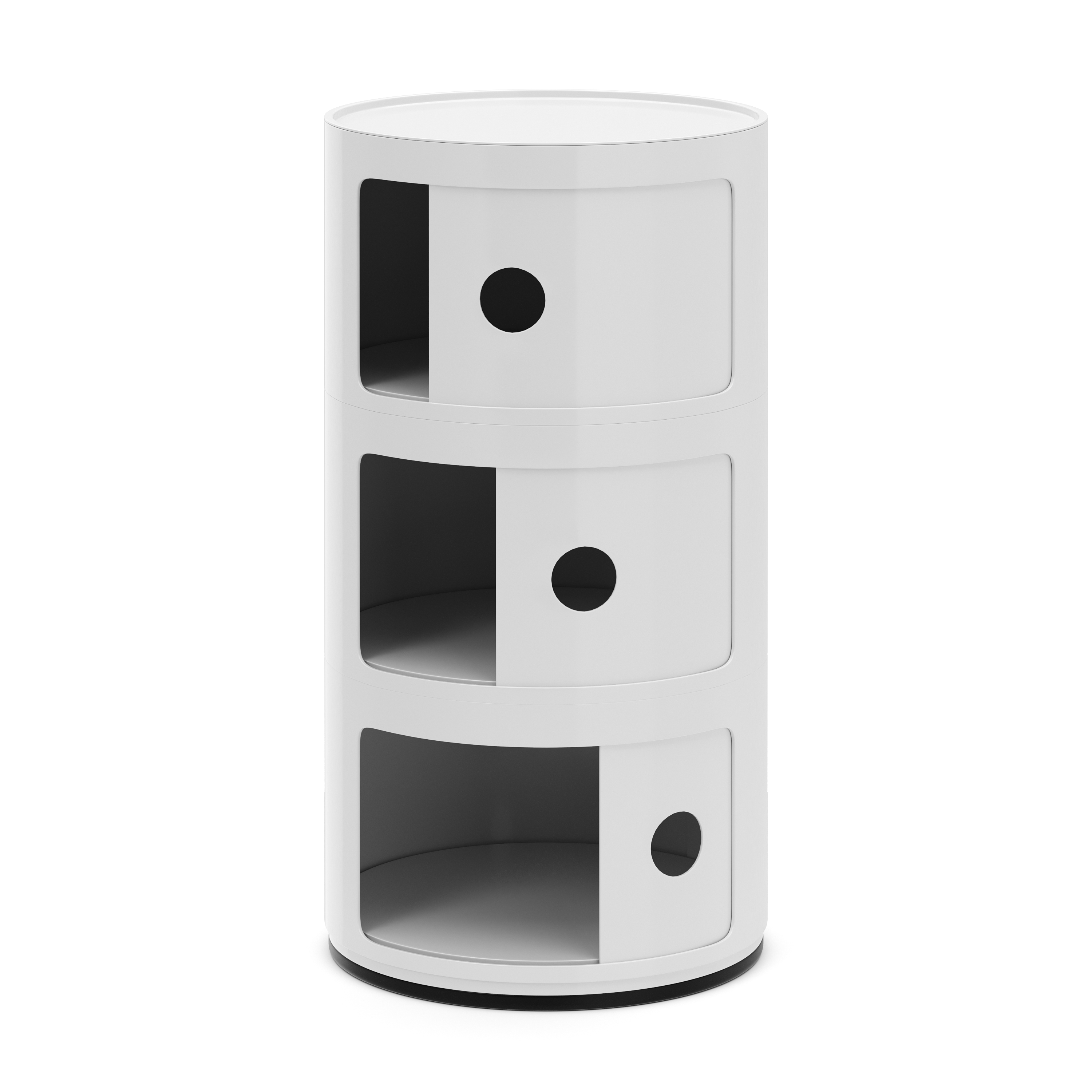 Beistelltisch VLADIK rund mit Stauraum 32 x 58 cm weiss