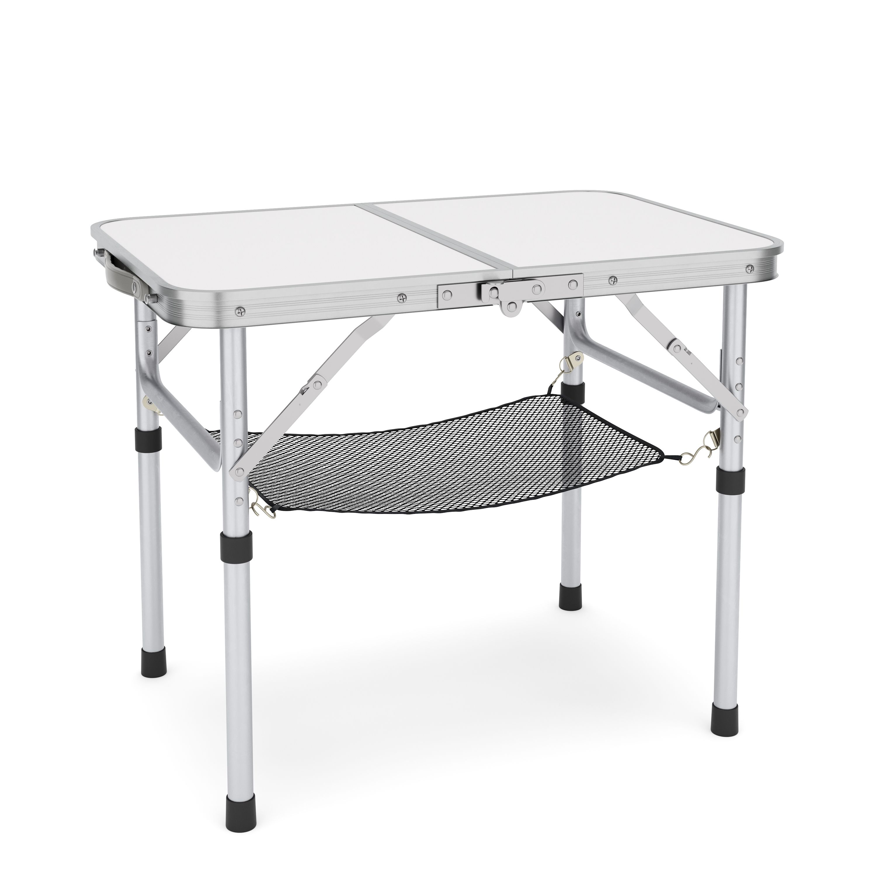 Campingtisch klappbar WILLY 2-fach höhenverstellbar 60 x 40 cm weiss