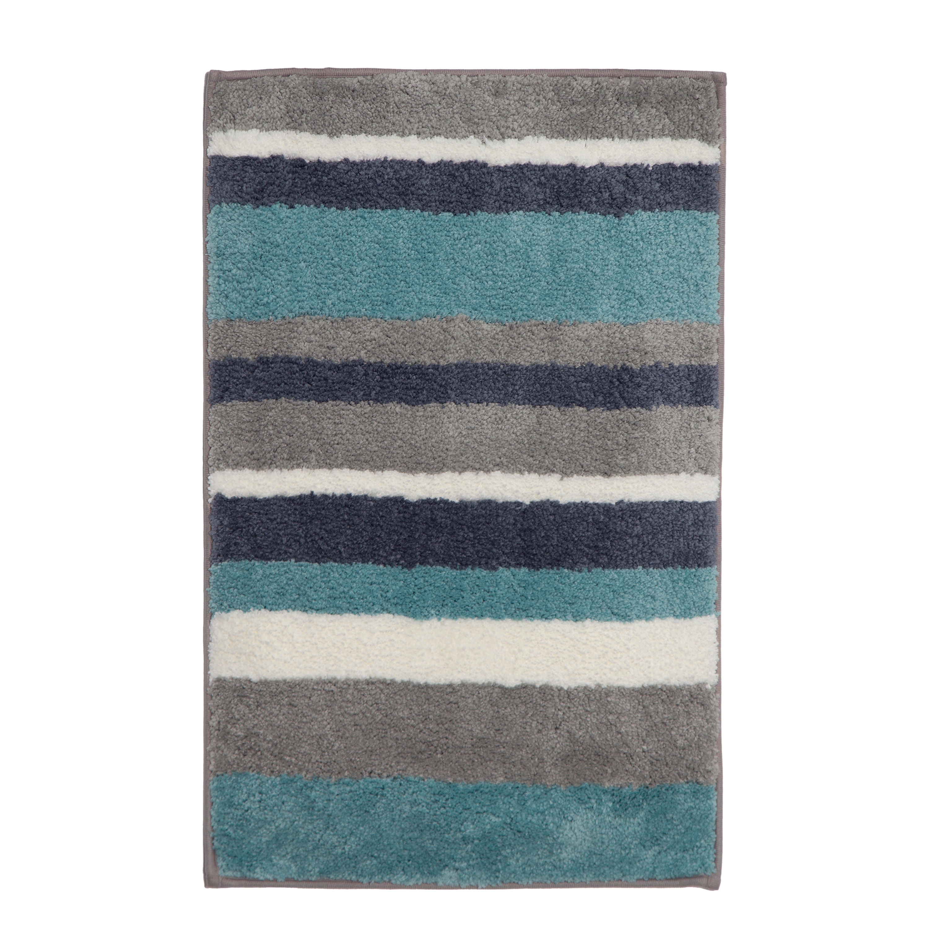 Badteppich ALENE 60 x 120 cm petrol/grau