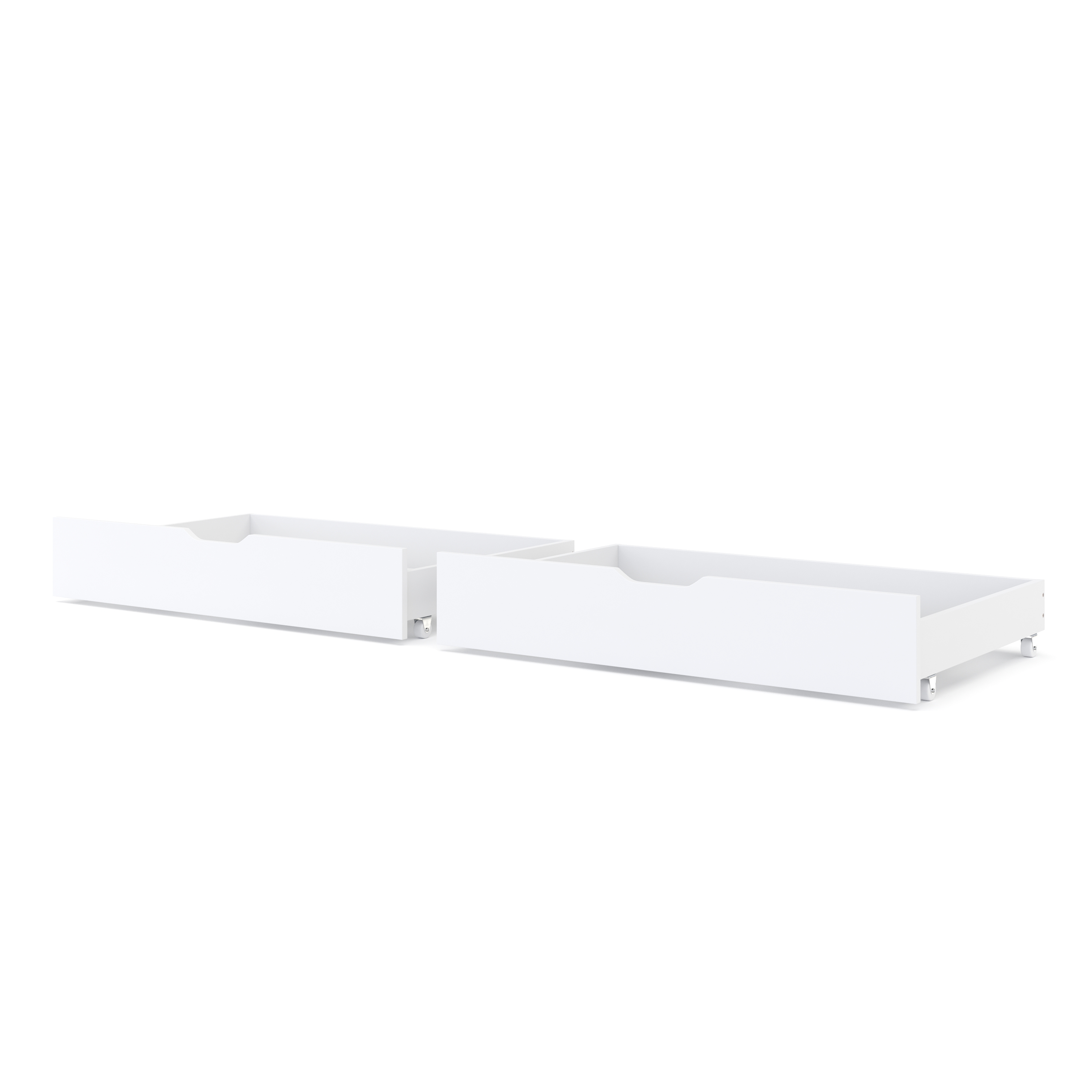 Bettschublade mit Rollen 2er Set 94 x 62 x 20 cm weiss