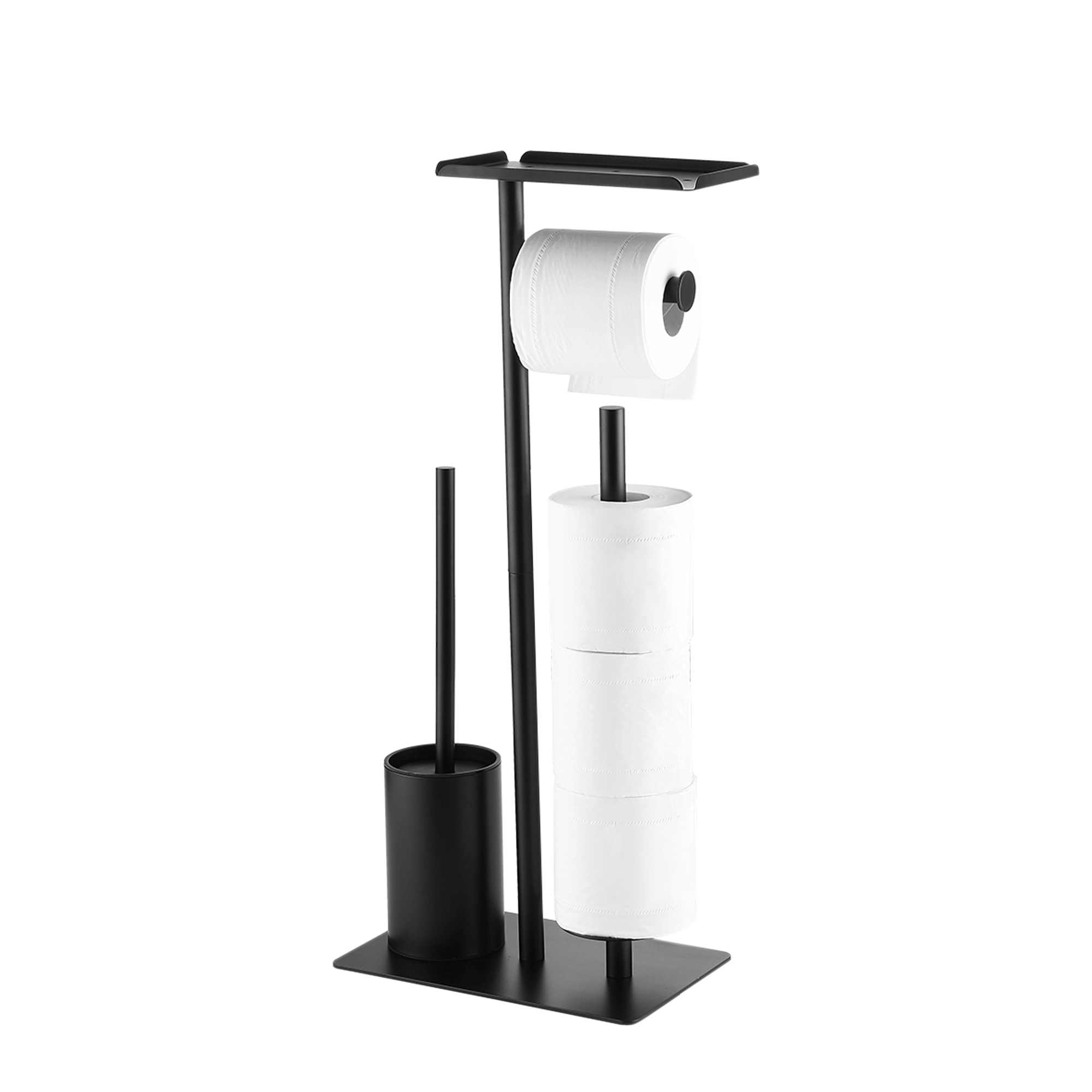WC-Garnitur stehend Metall schwarz