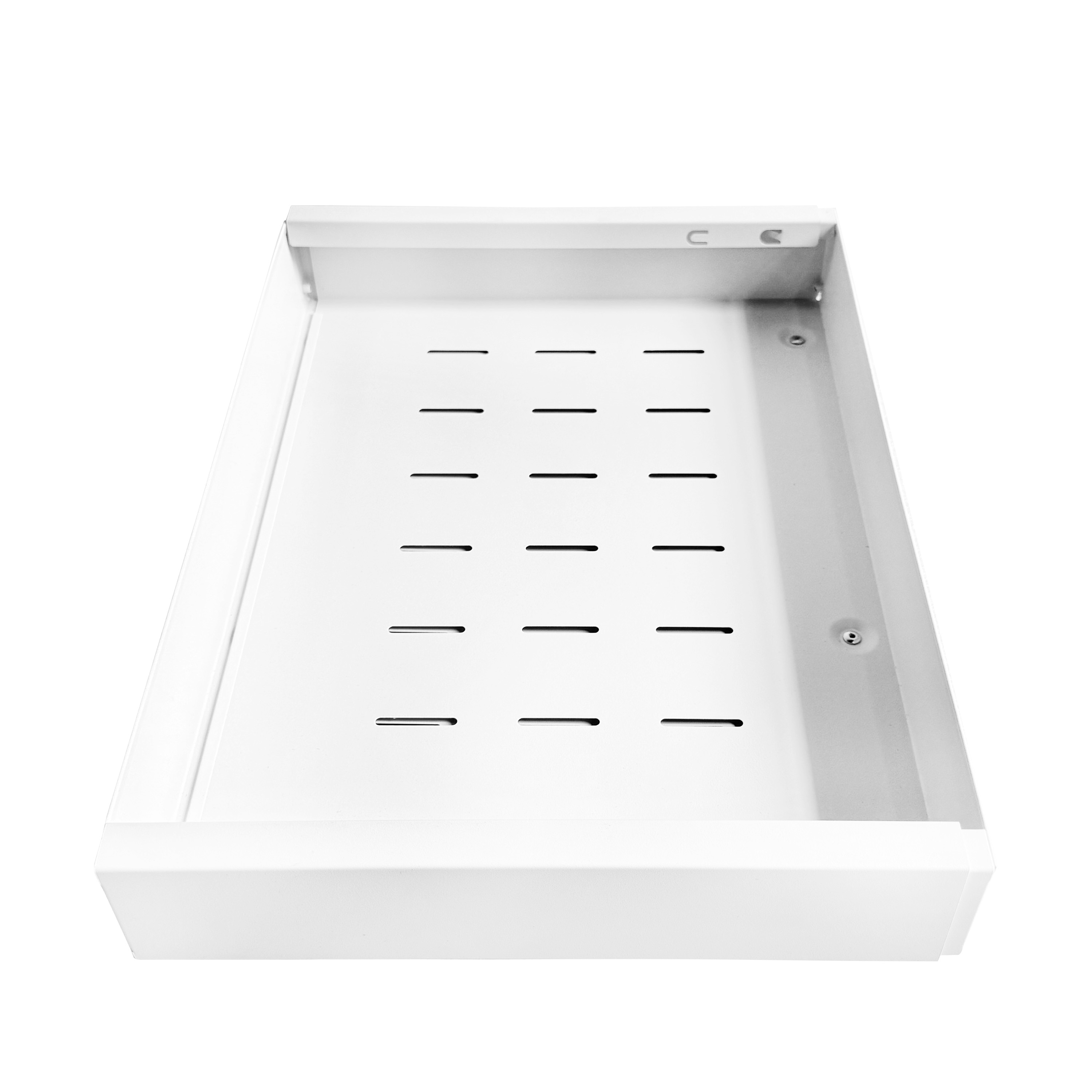 Teleskopschublade verstellbar 32 - 50 cm weiss