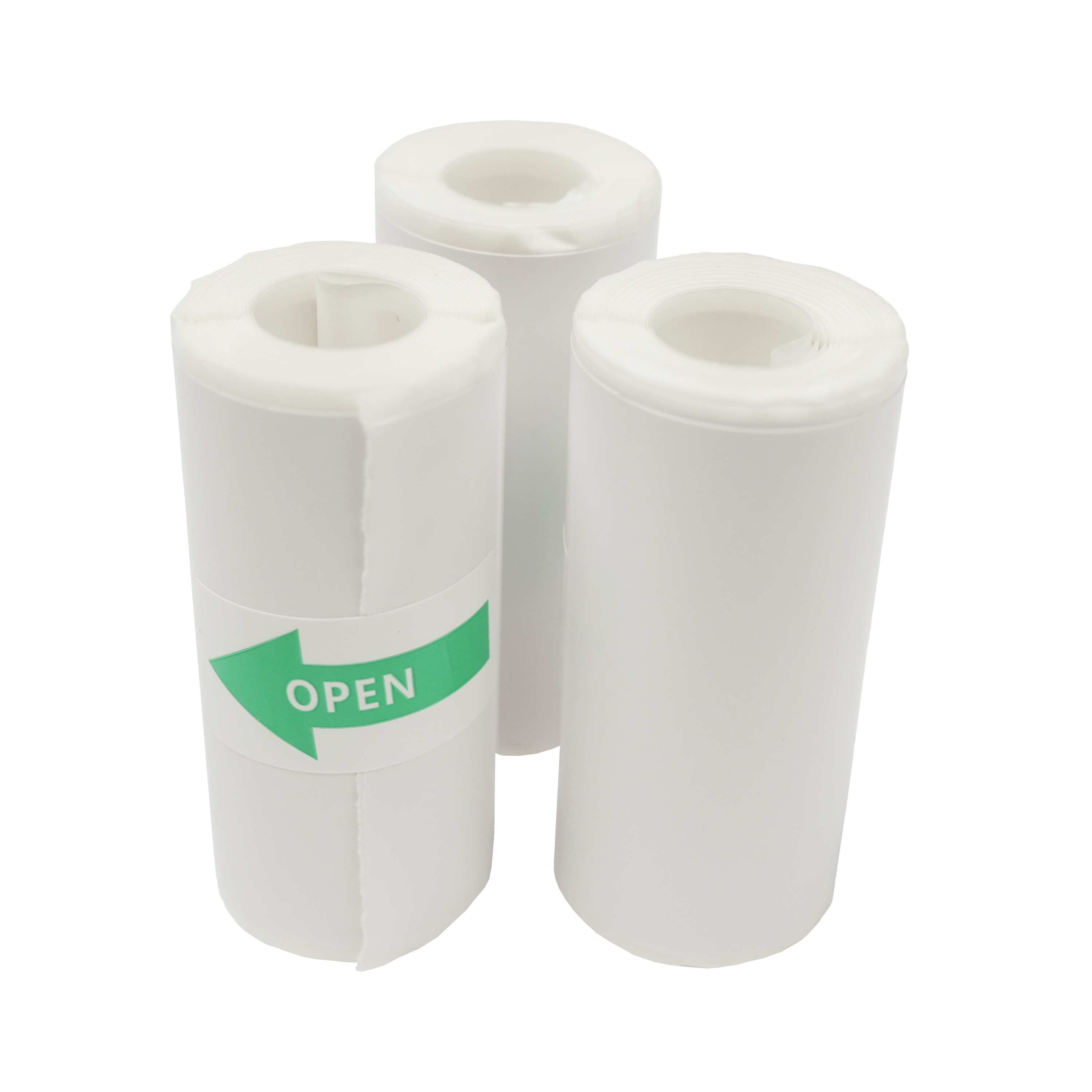 Thermopapier Rolle für Mini Drucker selbstklebend weiss