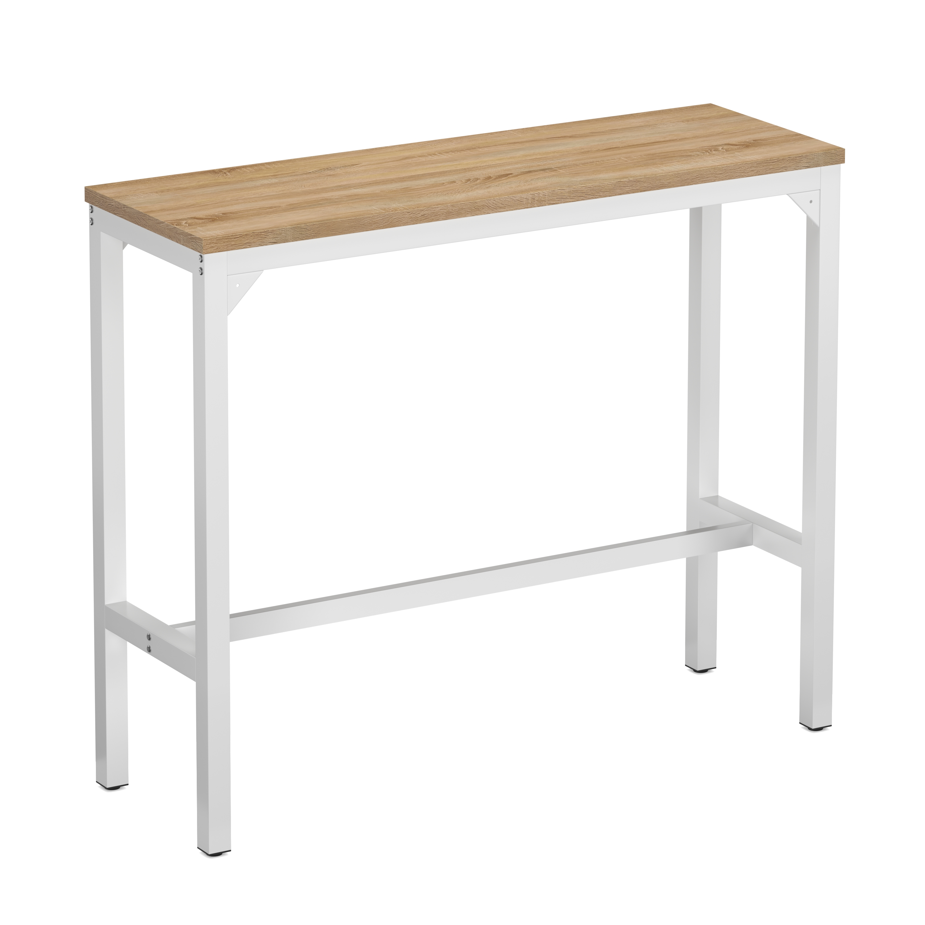 Bartisch PIETRO 120 x 40 x 100 cm weiss/hellbraun
