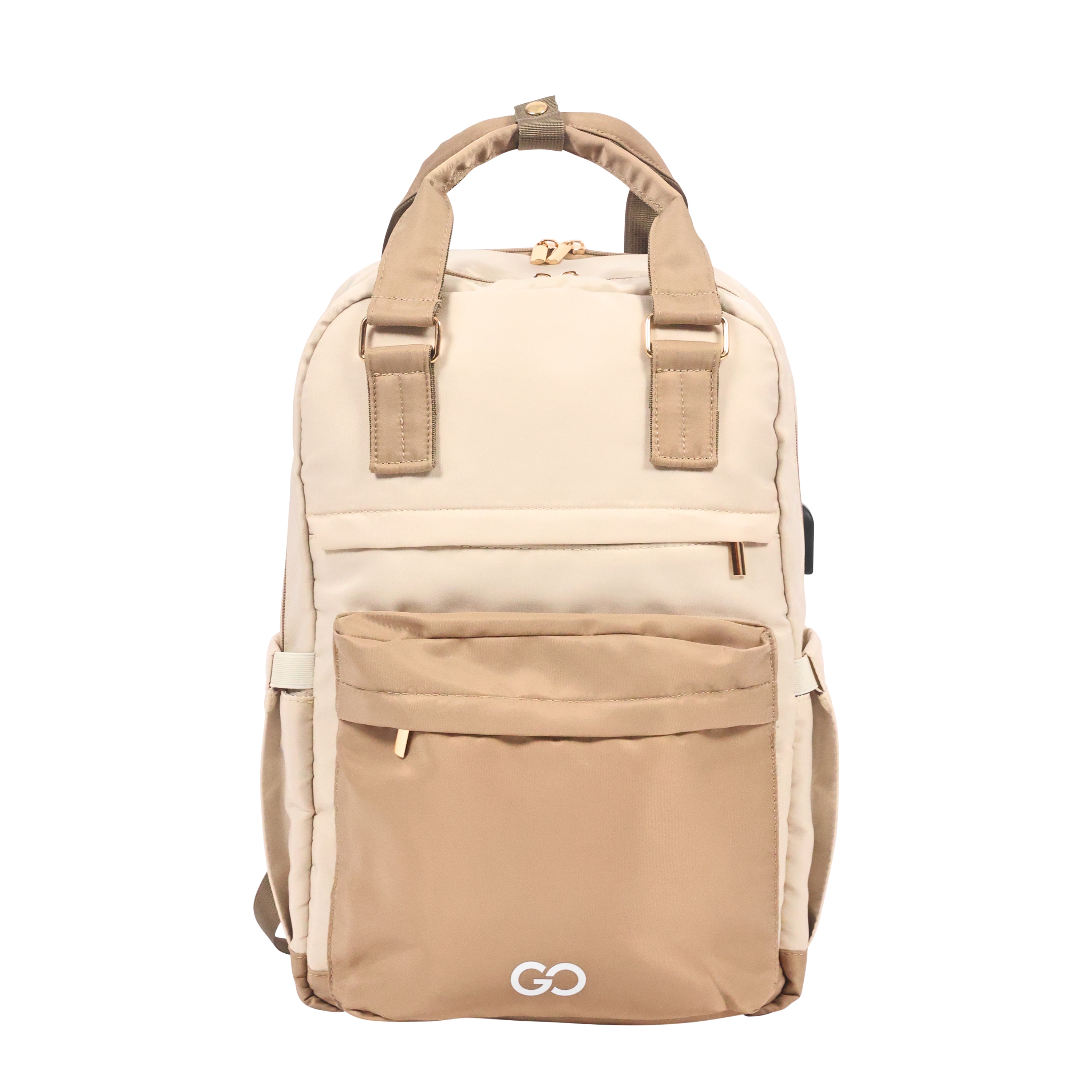 Rucksack mit USB-Anschluss 22L beige
