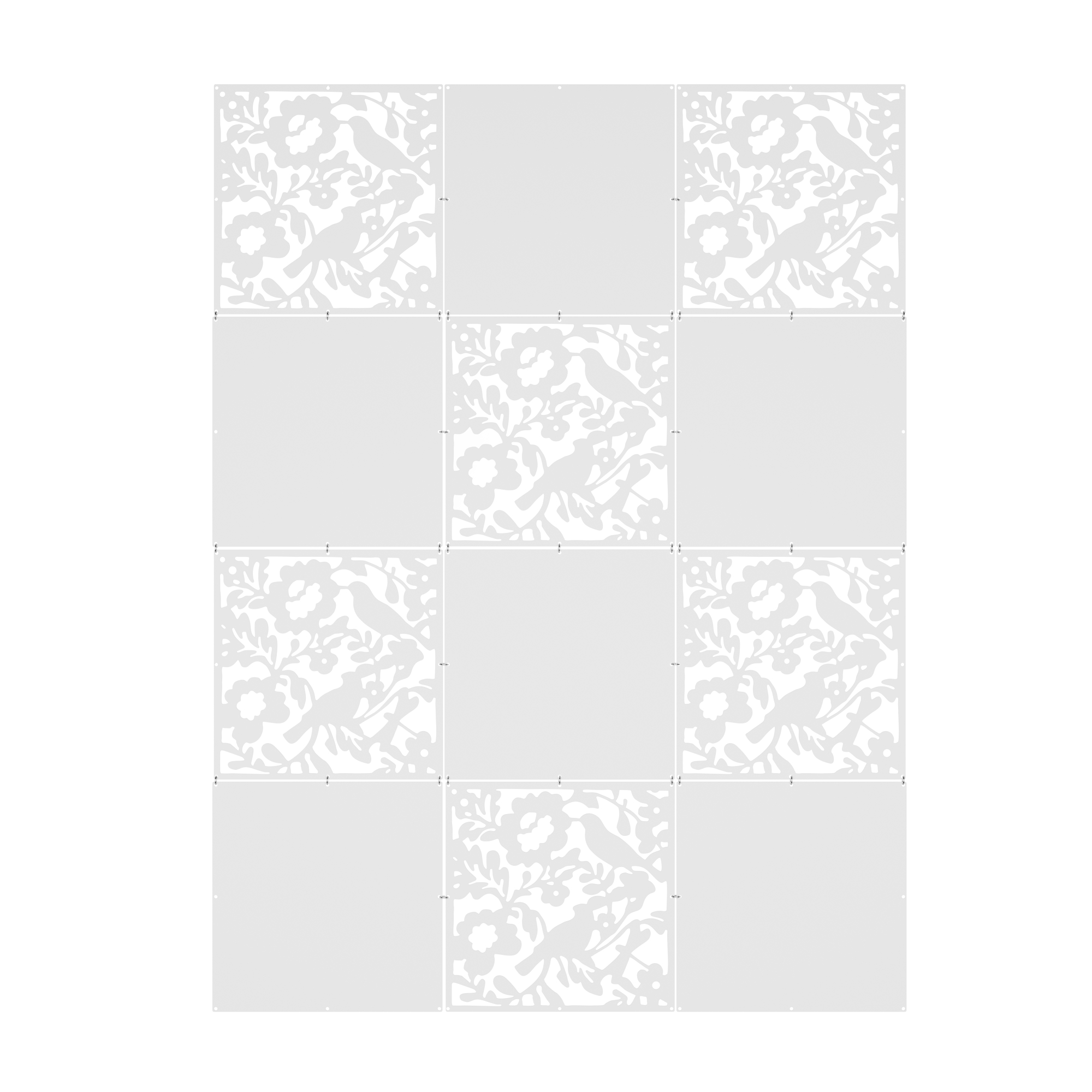 Raumteiler hängend BLOOM 12er Set 40 x 40 cm weiss