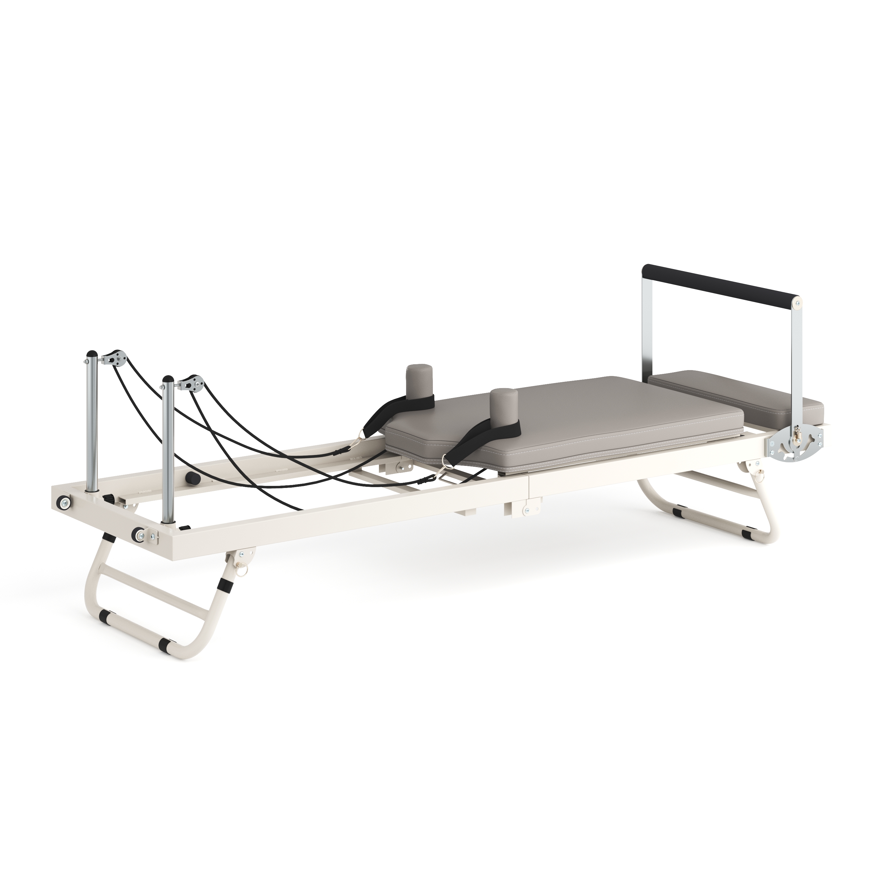 Pilates Reformer klappbar weiss/grau