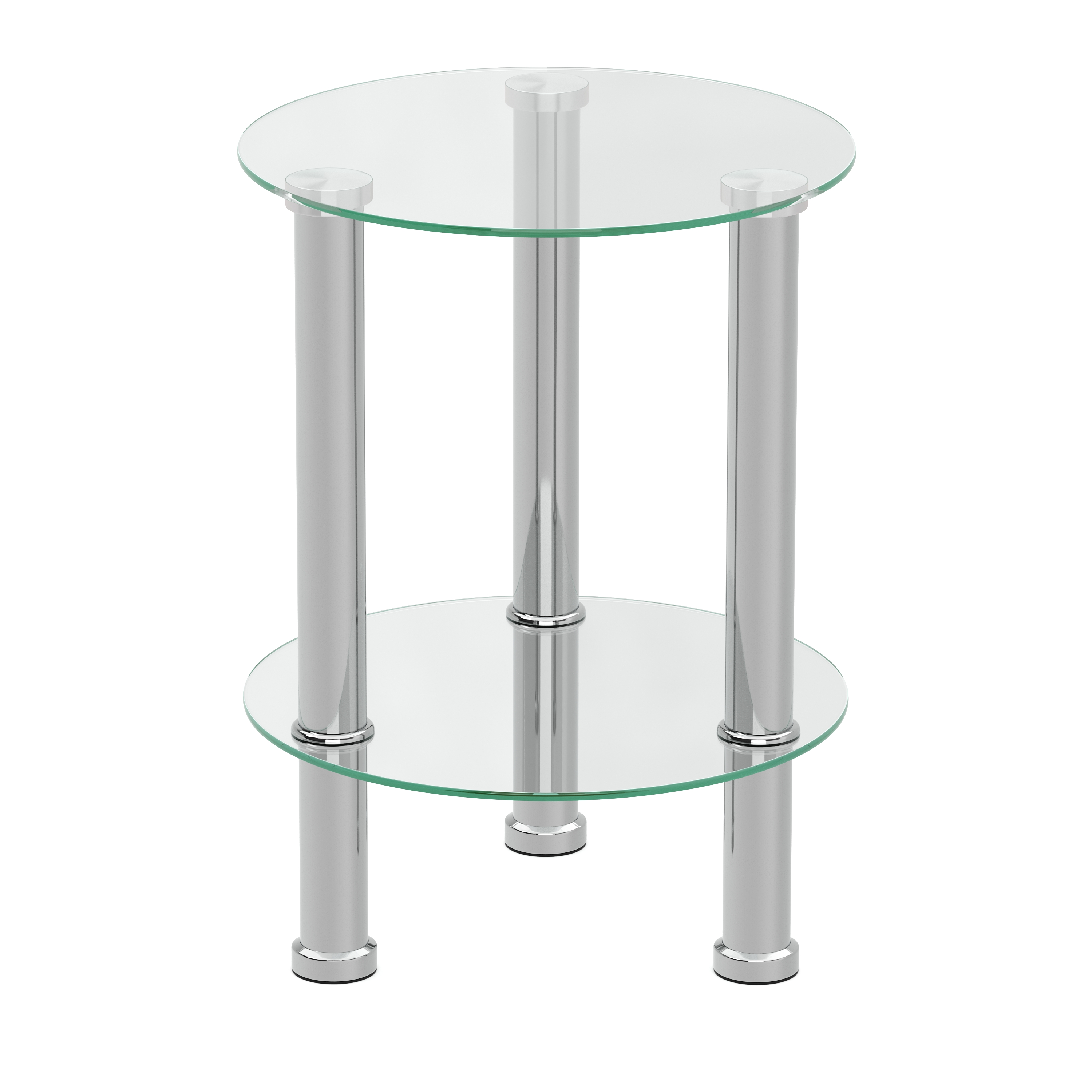 Beistelltisch Glas JUNIPER rund 35 x 47 cm silber