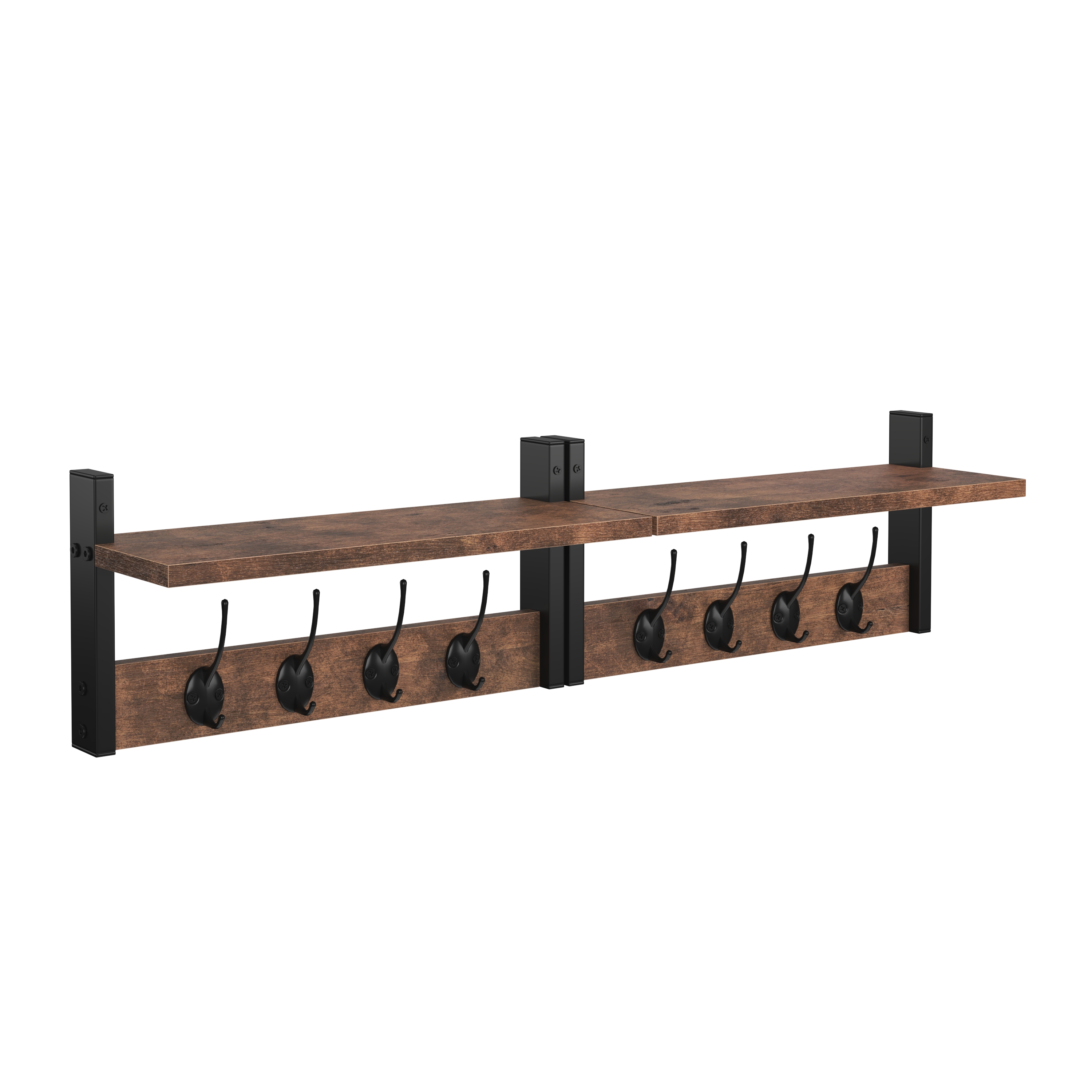 Wandgarderobe Vintage BONITA mit 4 Haken 40 x 20 cm 2er Set