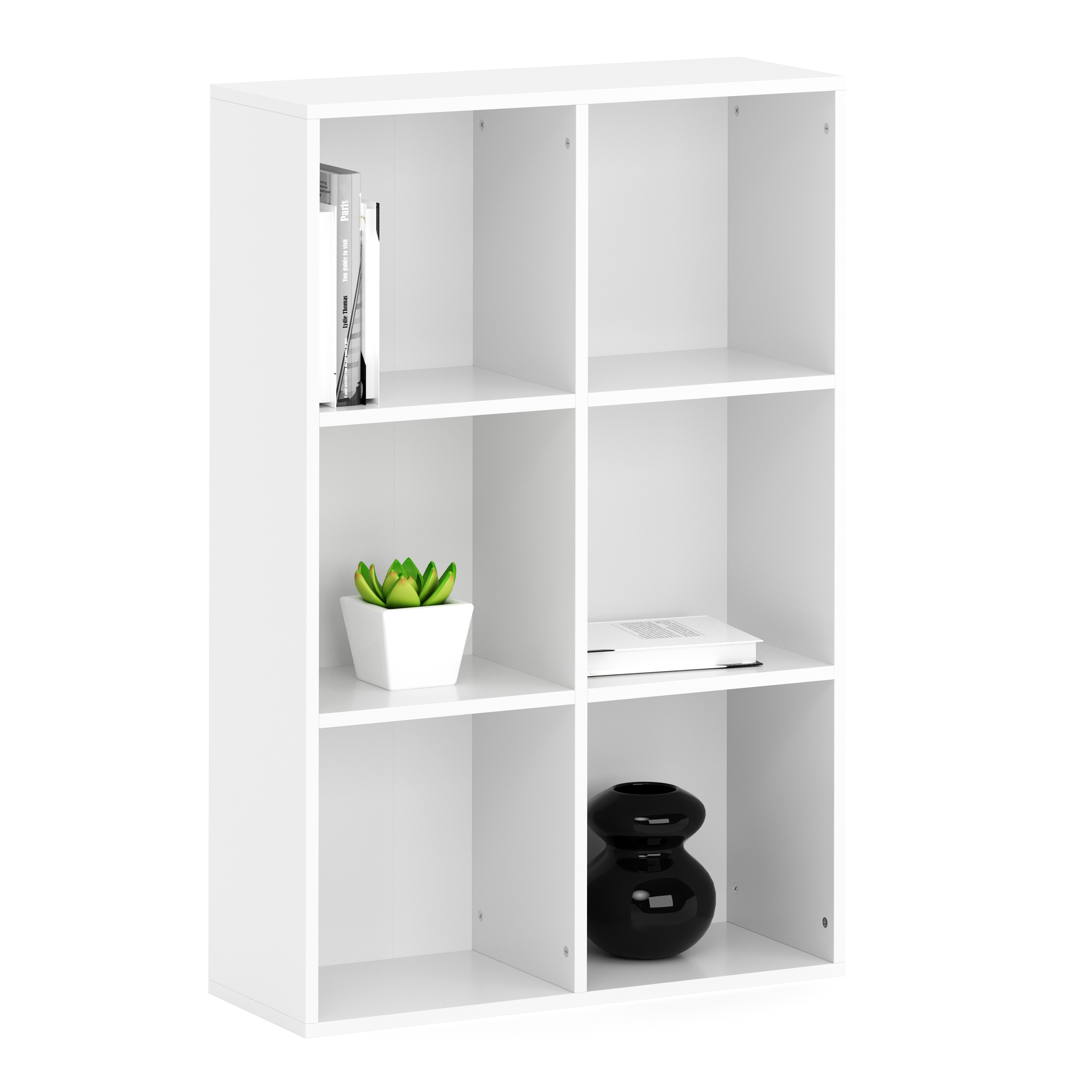 Bücherregal KLER 6 Fächer 65 x 98 cm weiss