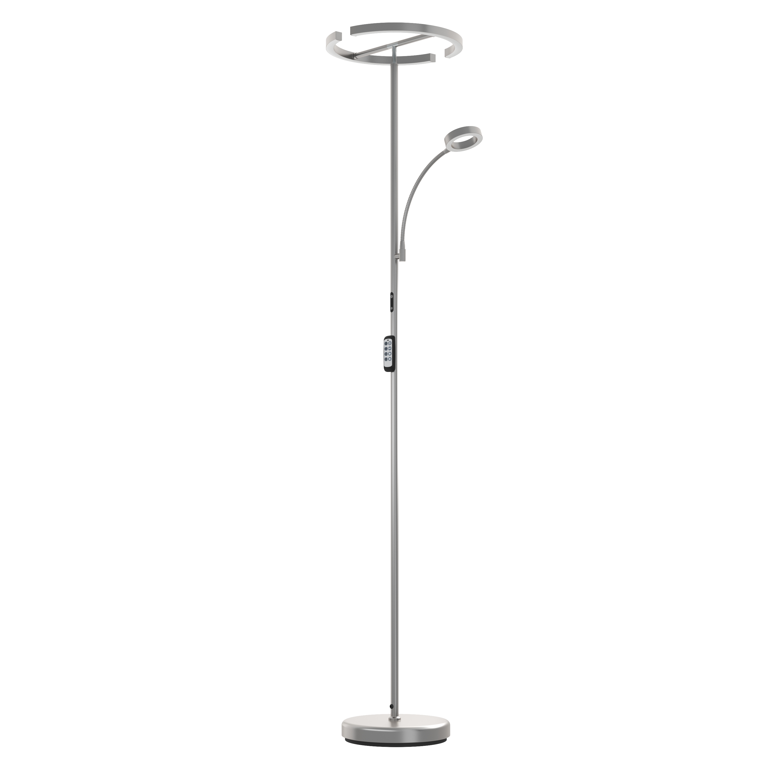 LED Stehlampe DIRETO dimmbar silber