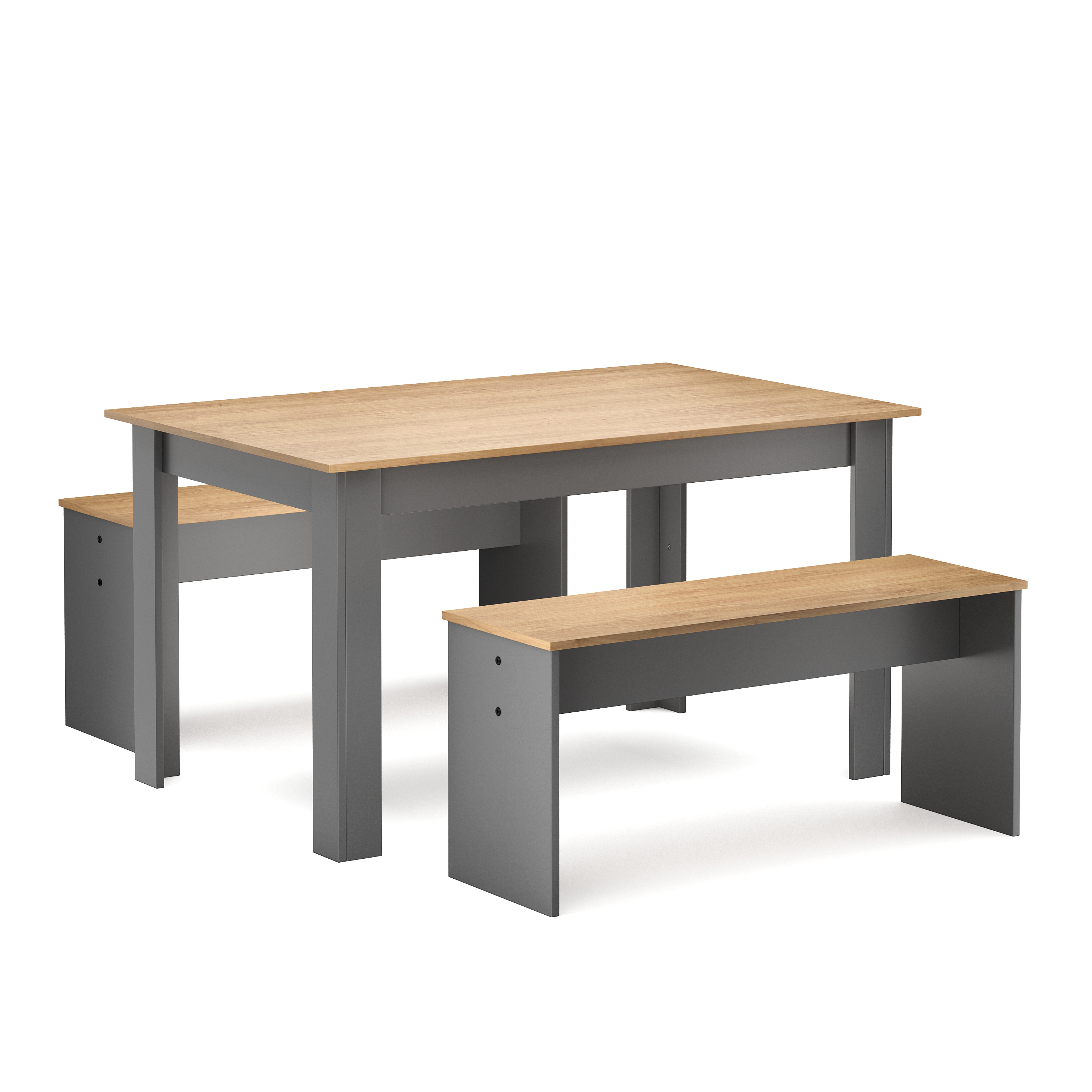 Essgruppe BRENO 3-teilig anthrazit/braun