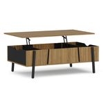 Beistelltisch Holz PROMINA 107 x 37 cm Platte hochfahrbar