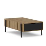 Beistelltisch Holz PROMINA 107 x 37 cm seitliche Ansicht