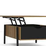 Beistelltisch Holz PROMINA 107 x 37 cm Tischplatte Nahaufnahme