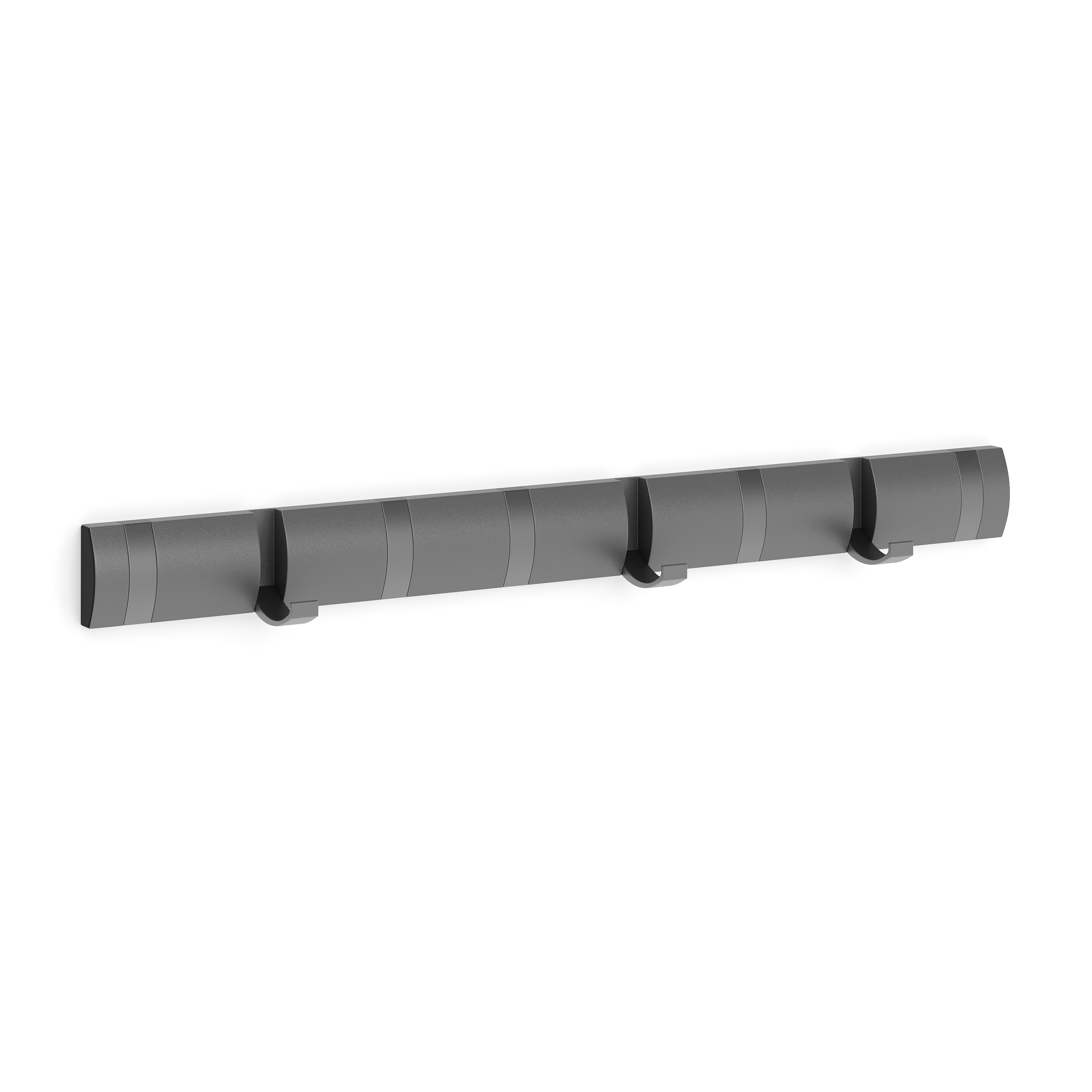 Wandgarderobe mit 8 Haken grau