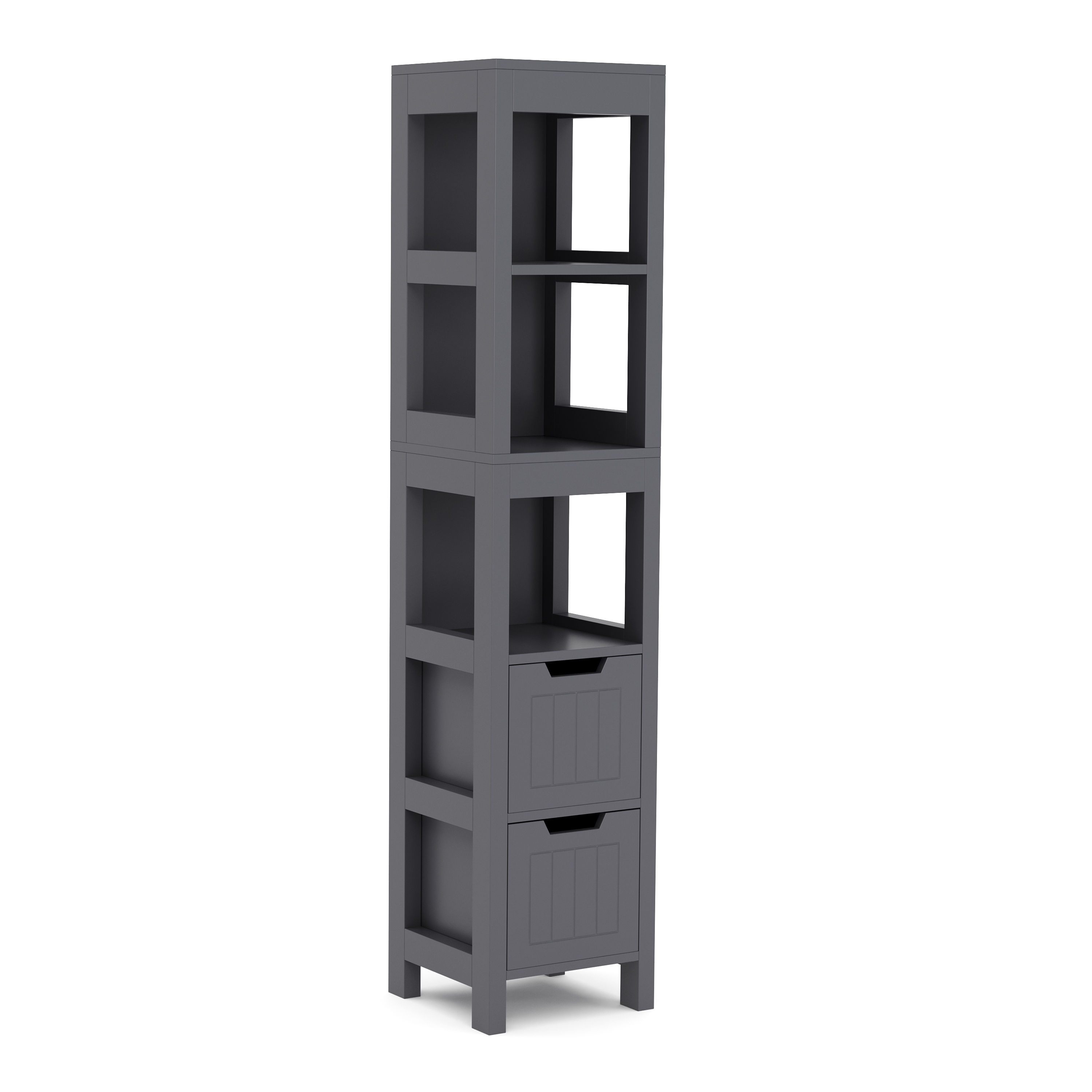 Badezimmerregal FORTUNA 30 x 30 x 144 cm anthrazit