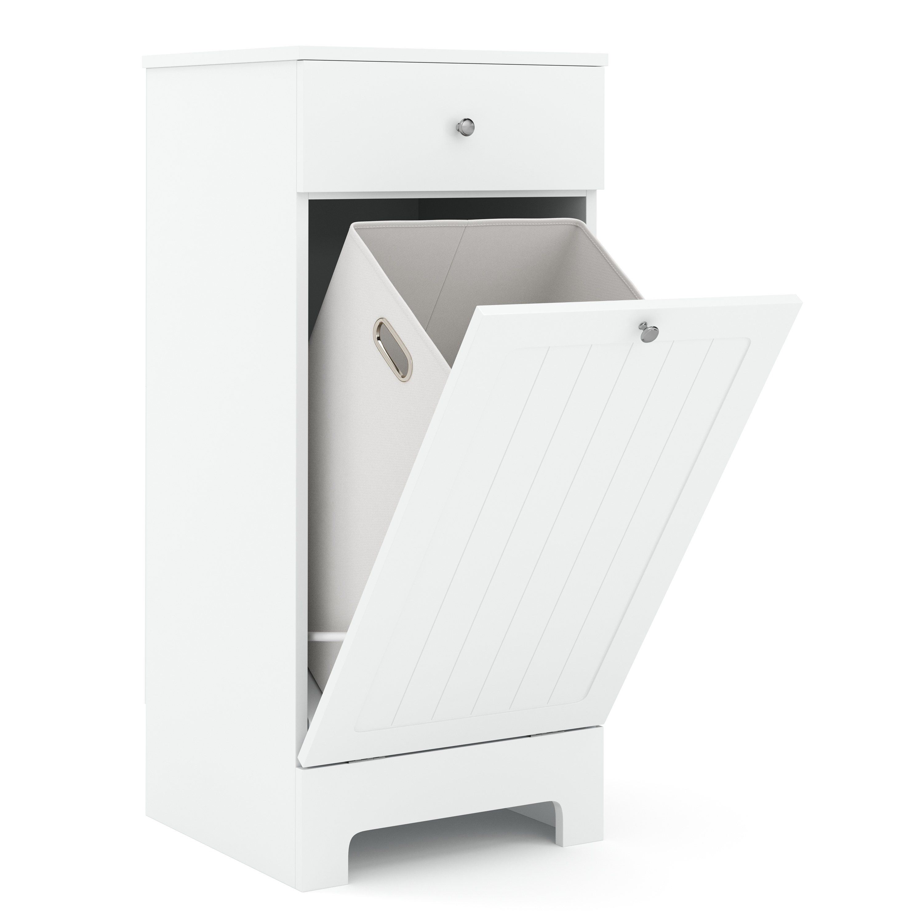 Wäscheschrank mit 1 Fach FONTANA 40 x 38 x 89 cm weiss