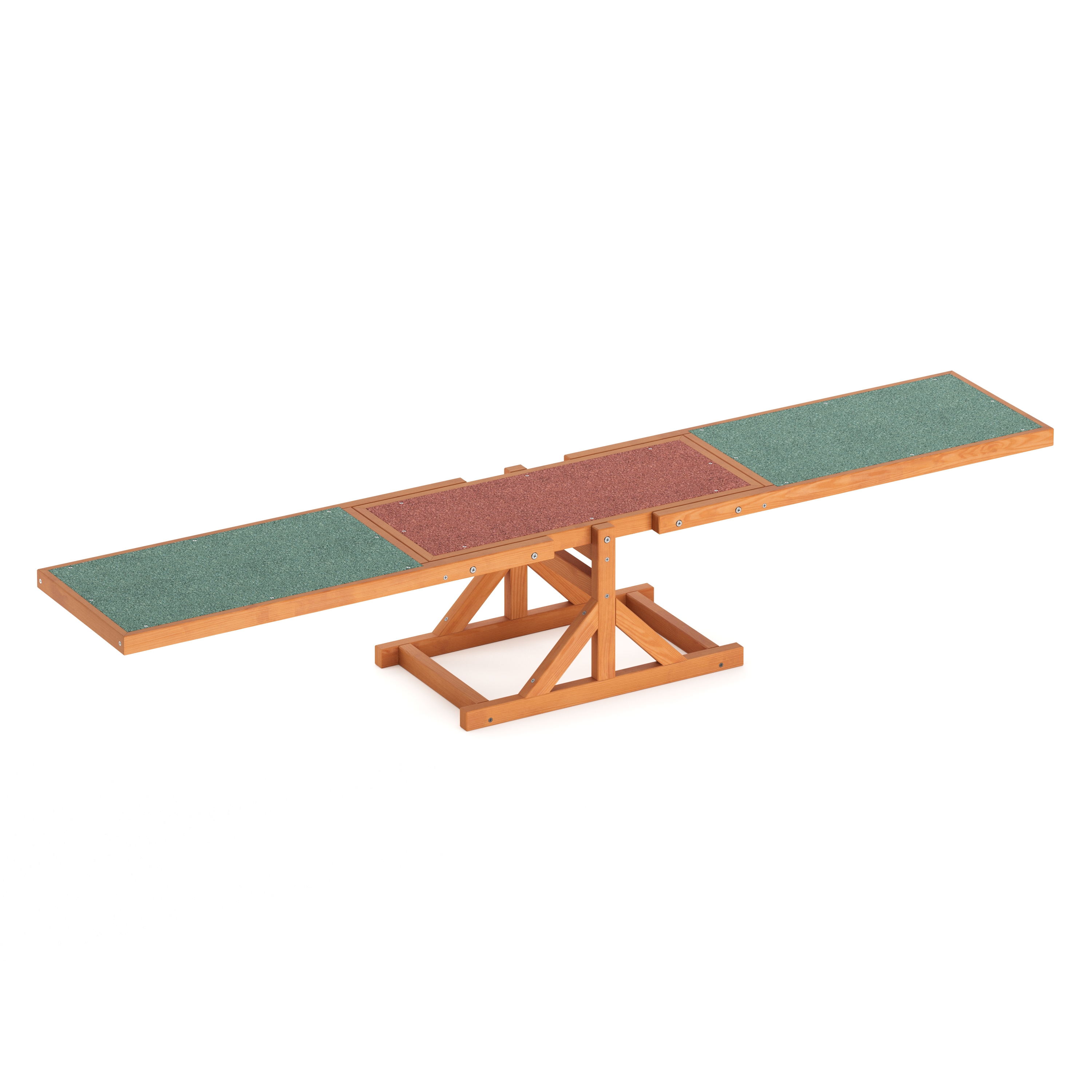 Agility Hundewippe 179 x 30 cm natur/grün/rot