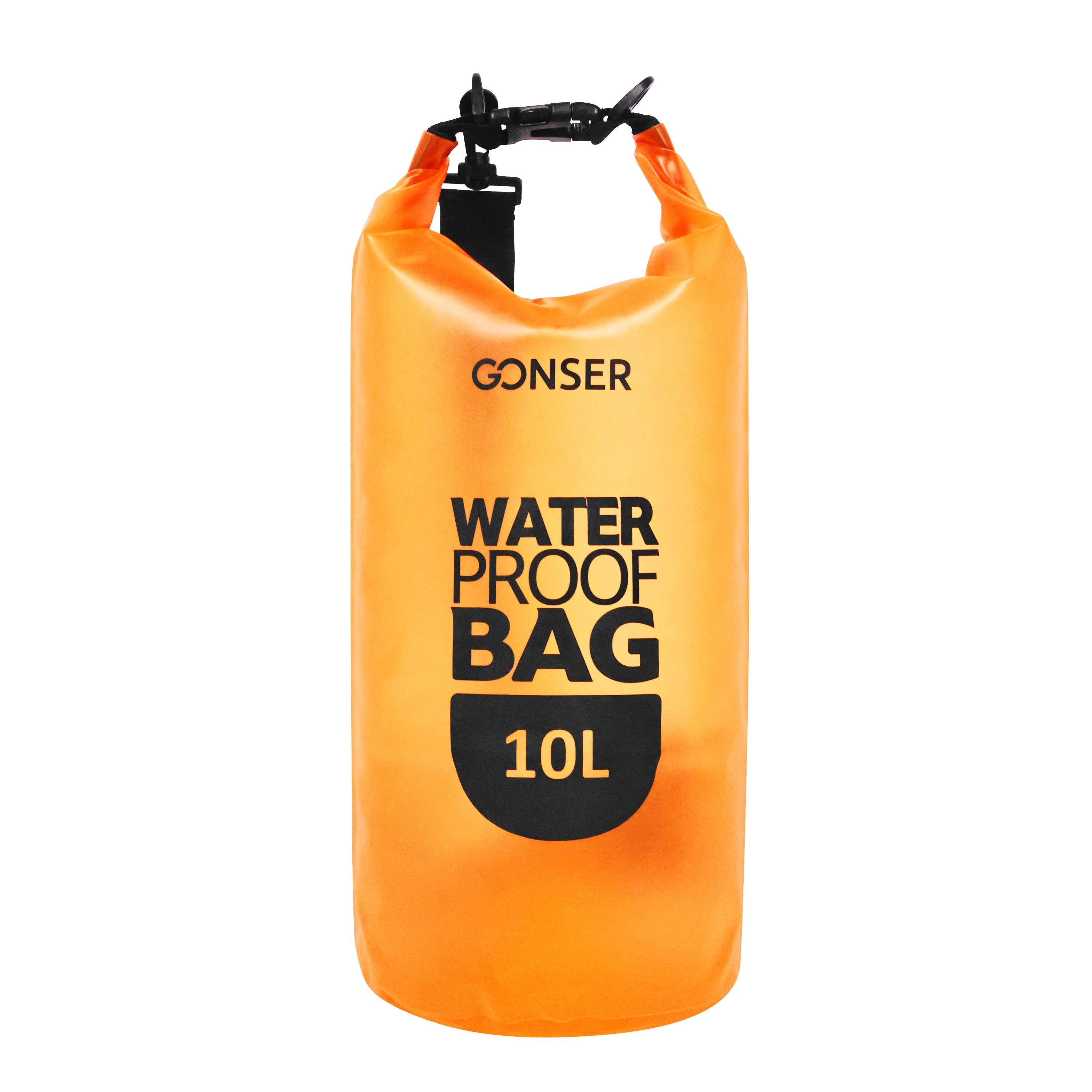 Dry Bag Tasche wasserdicht transparent orange 10L