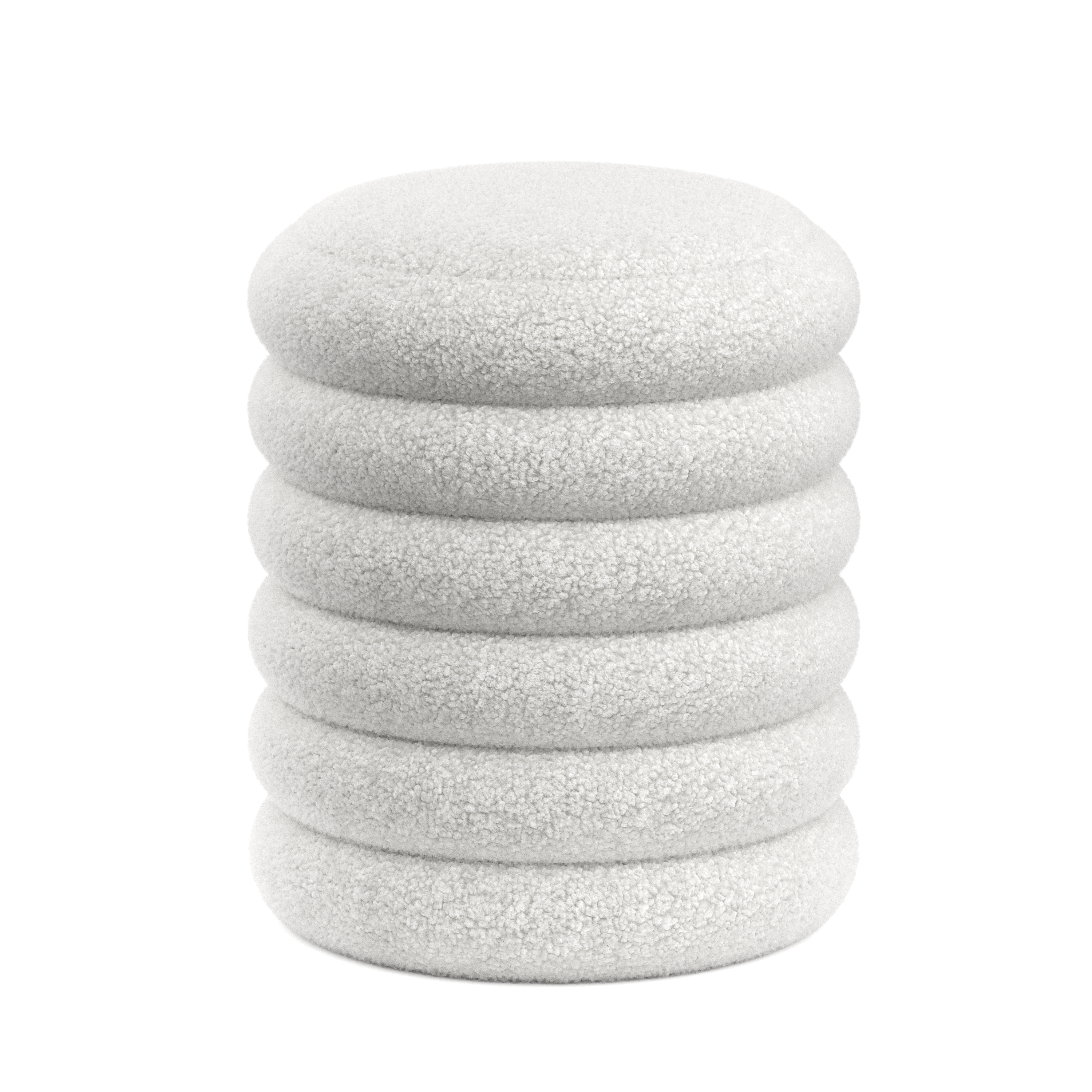 Sitzhocker Teddy mit Stauraum JAR weiss
