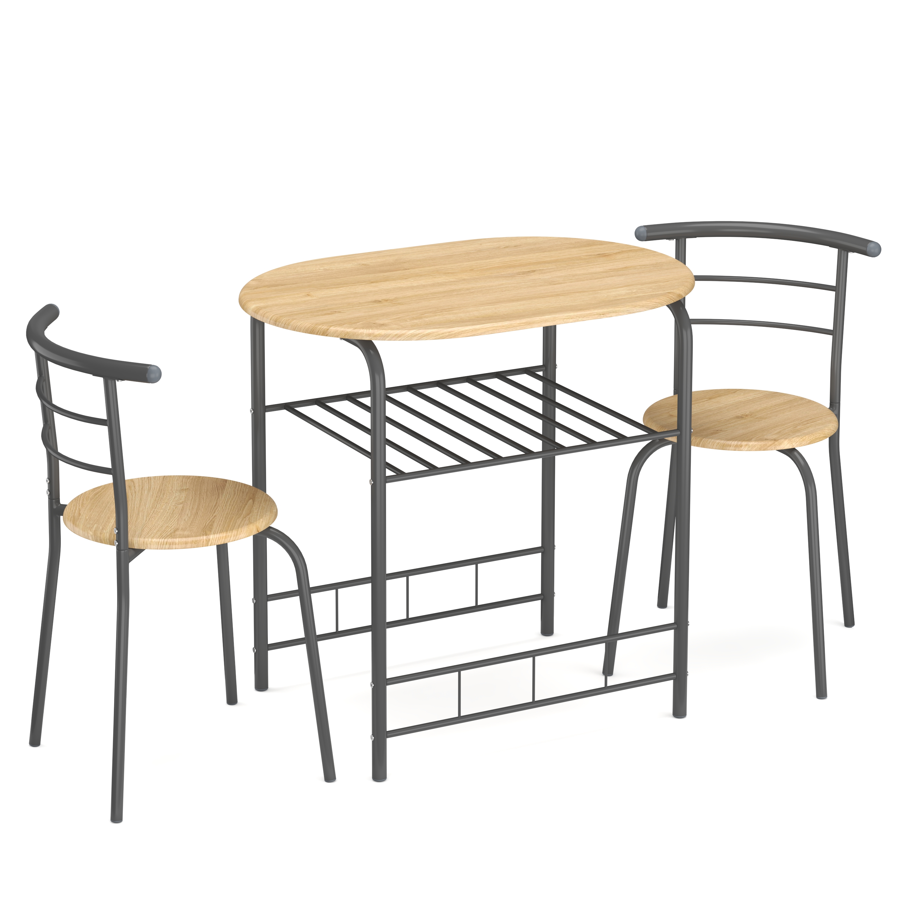 Essgruppe KNOX 80 x 53 cm 3-teilig braun/anthrazit