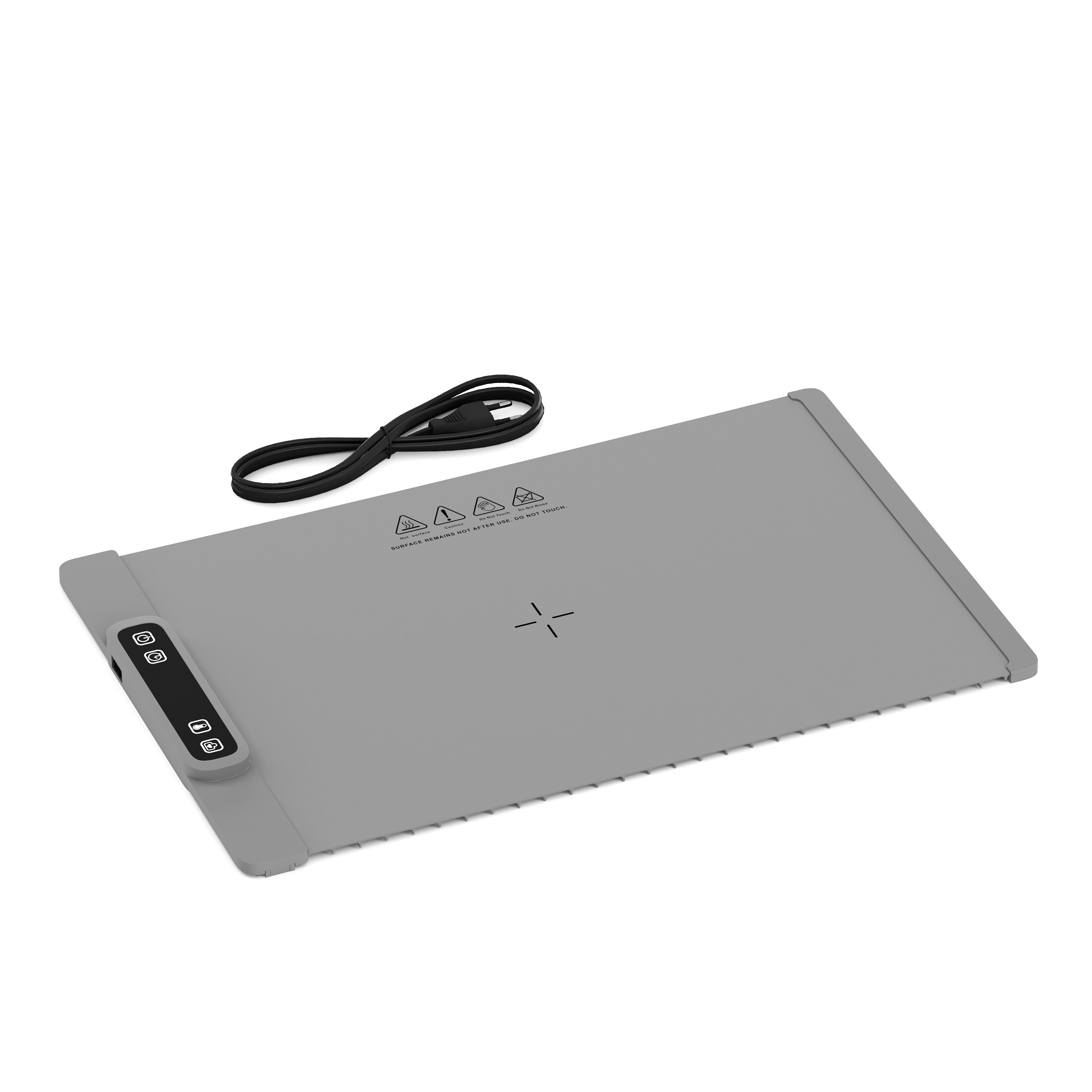 Warmhalteplatte elektrisch rollbar 62 x 38 cm grau