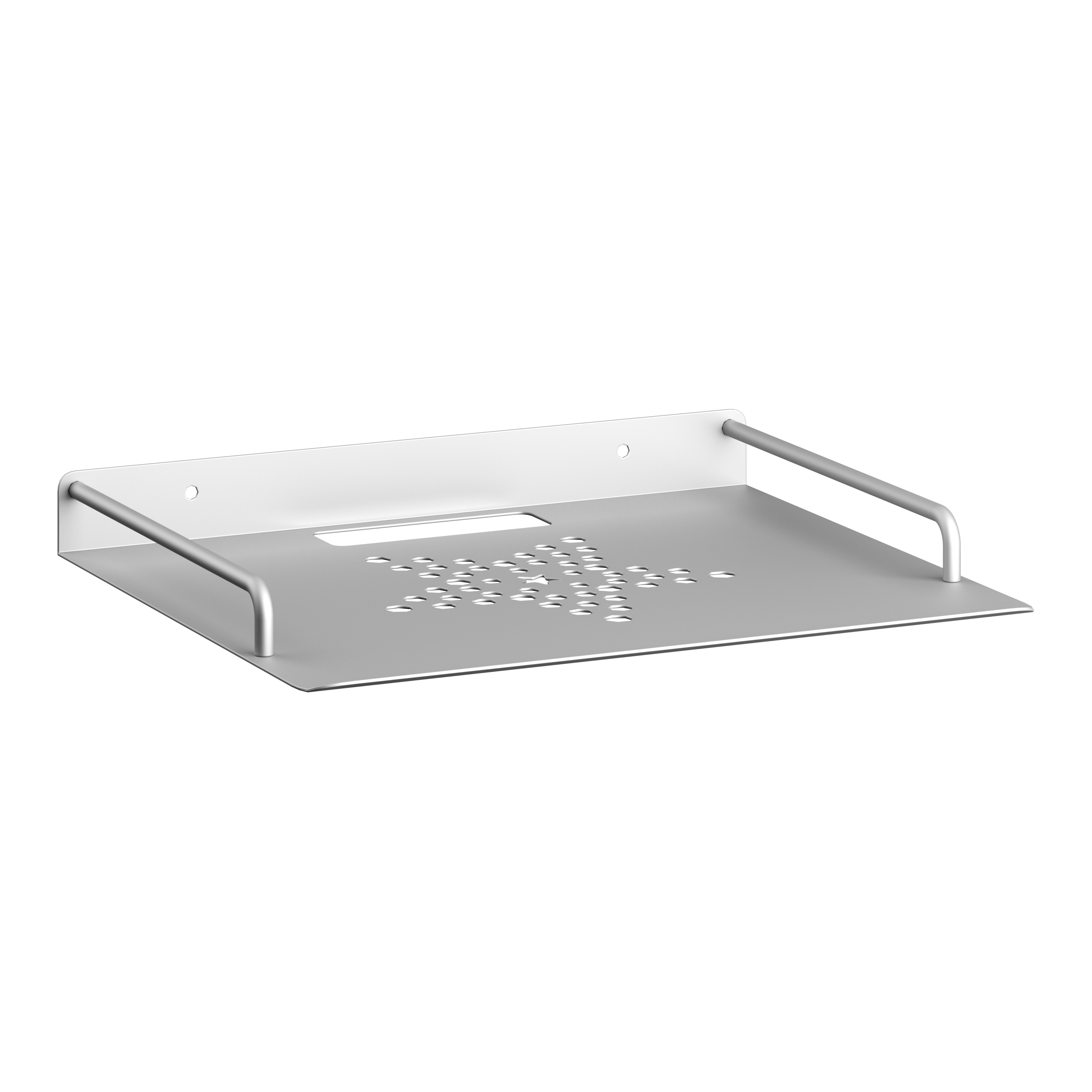 Wandregal für Multimedia Metall 29 x 21 x 5 cm silber