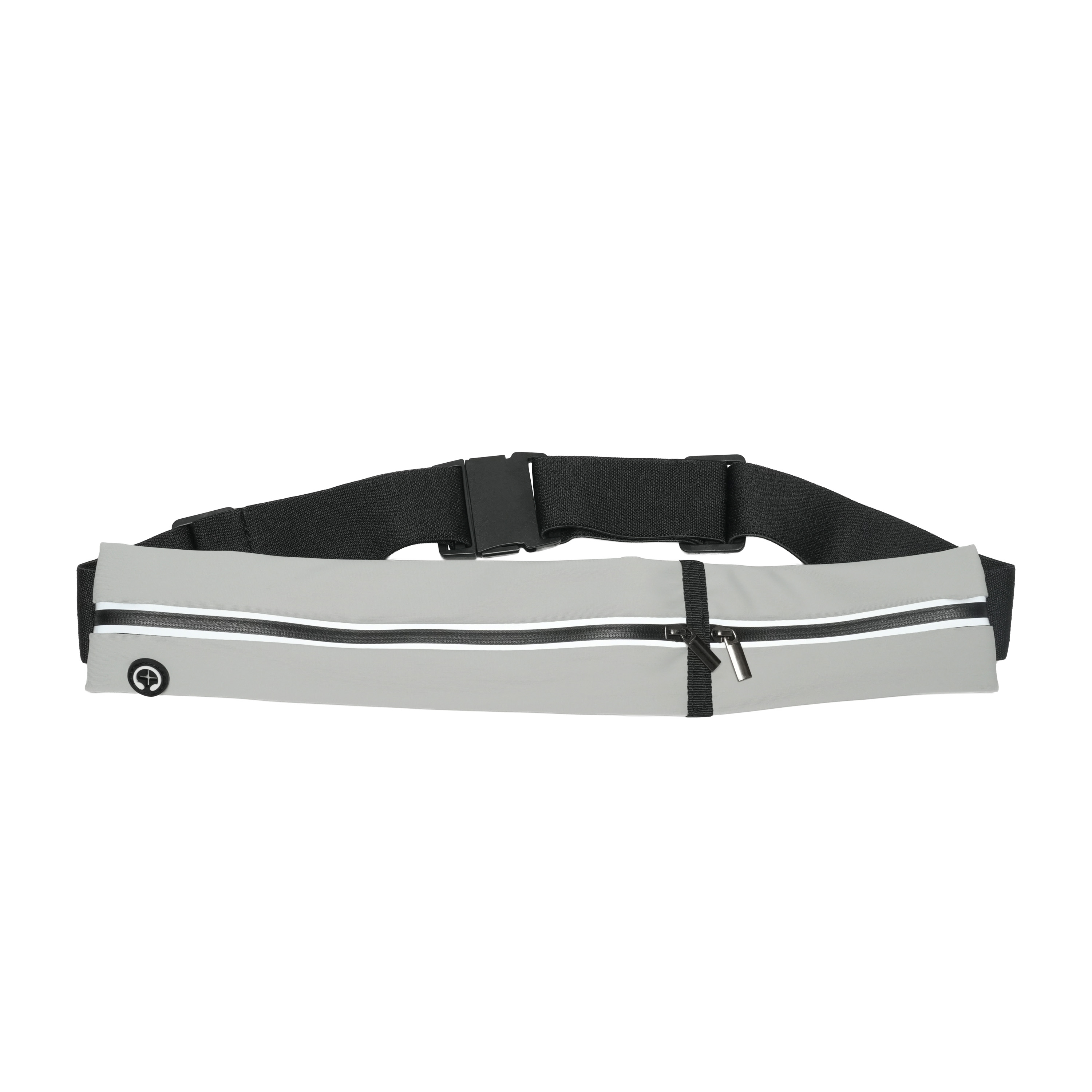 Laufgürtel 2 Fächer 65 - 121 cm grau/schwarz