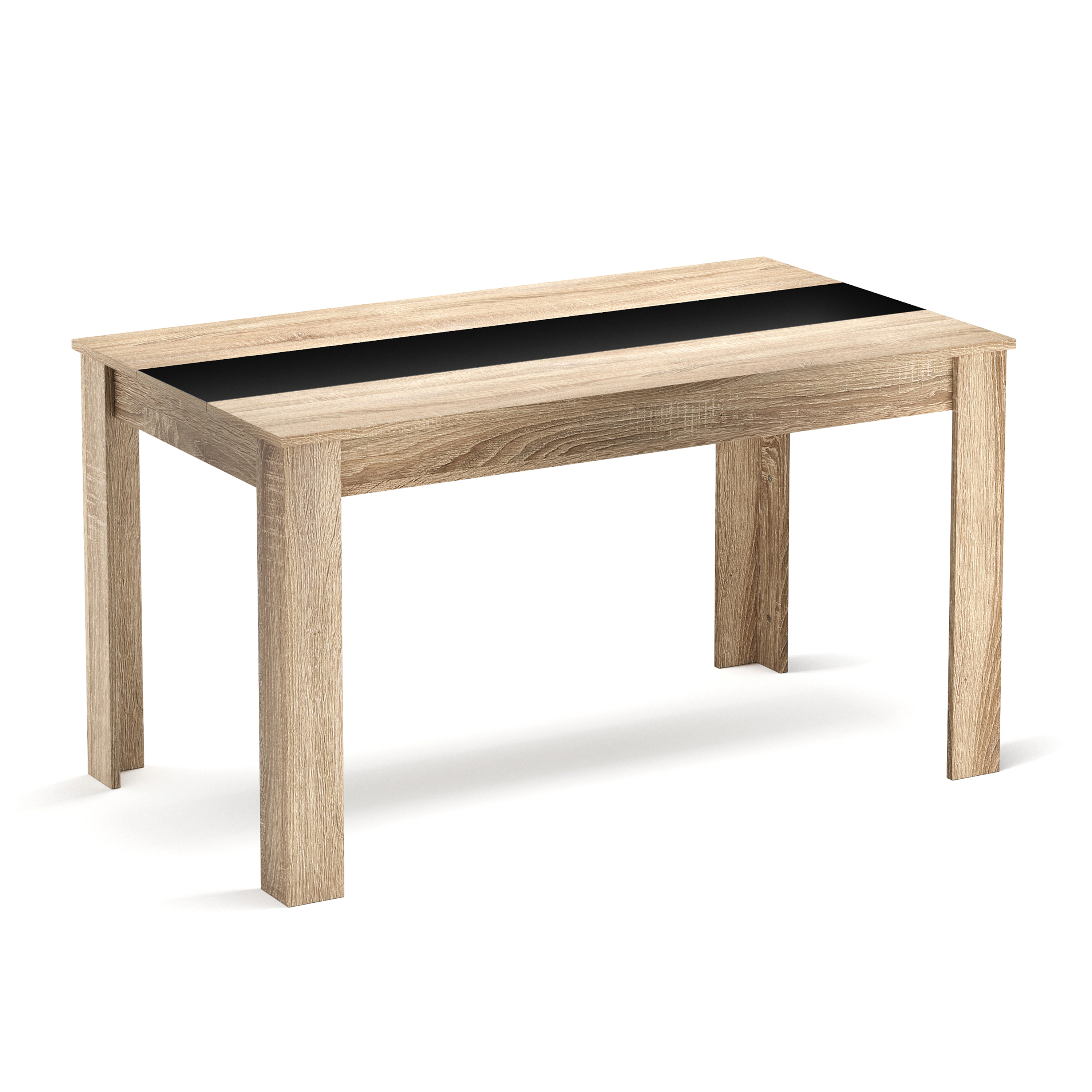 Esstisch ACCENT mit Wendeplatte 140 x 80 cm braun