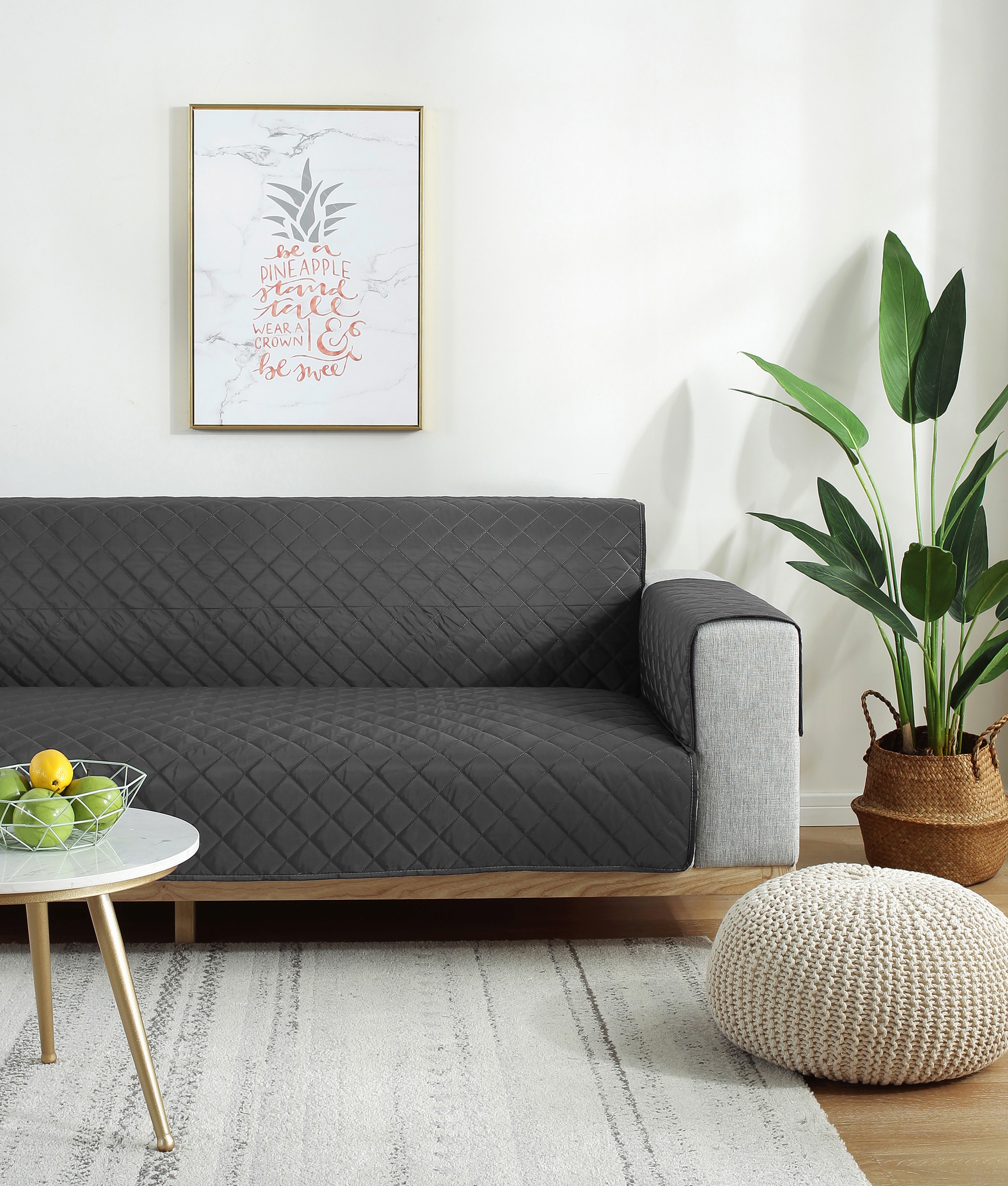 Sofaschoner 3-Sitzer 205 x 280 cm anthrazit