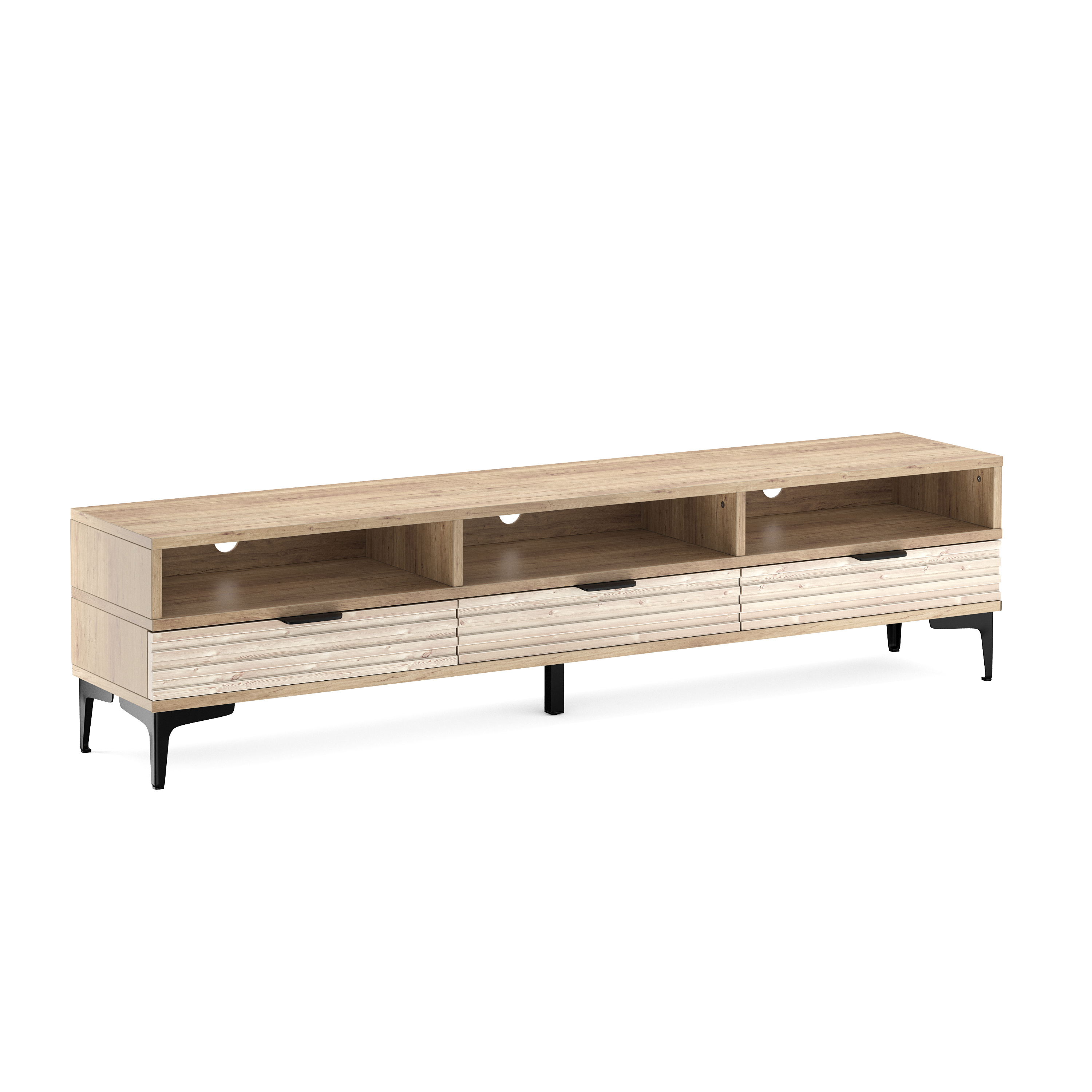 TV Möbel MILES 160 x 32 x 40 cm braun/schwarz