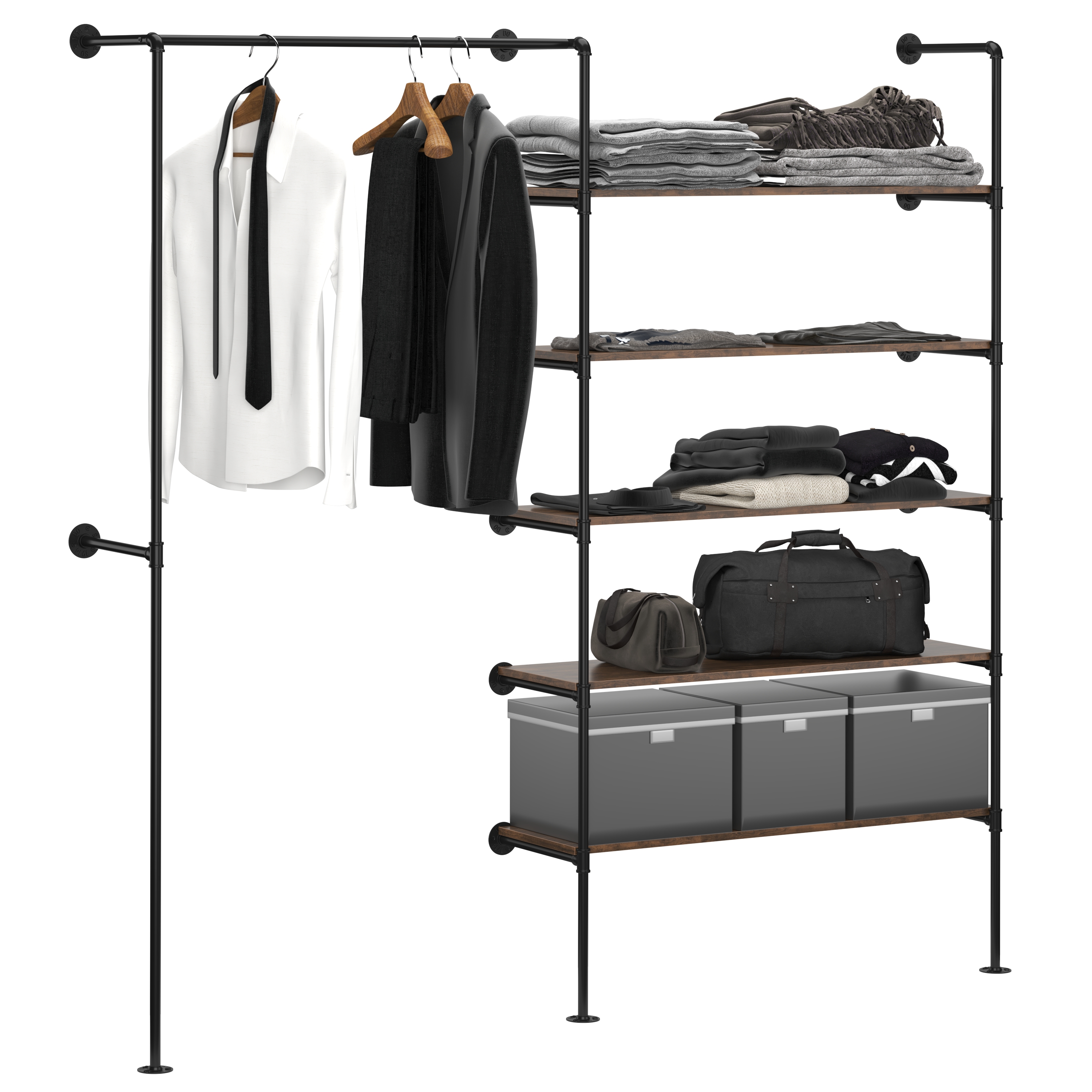 Wandgarderobe Industrial METROPOLITAN 188 x 184 cm