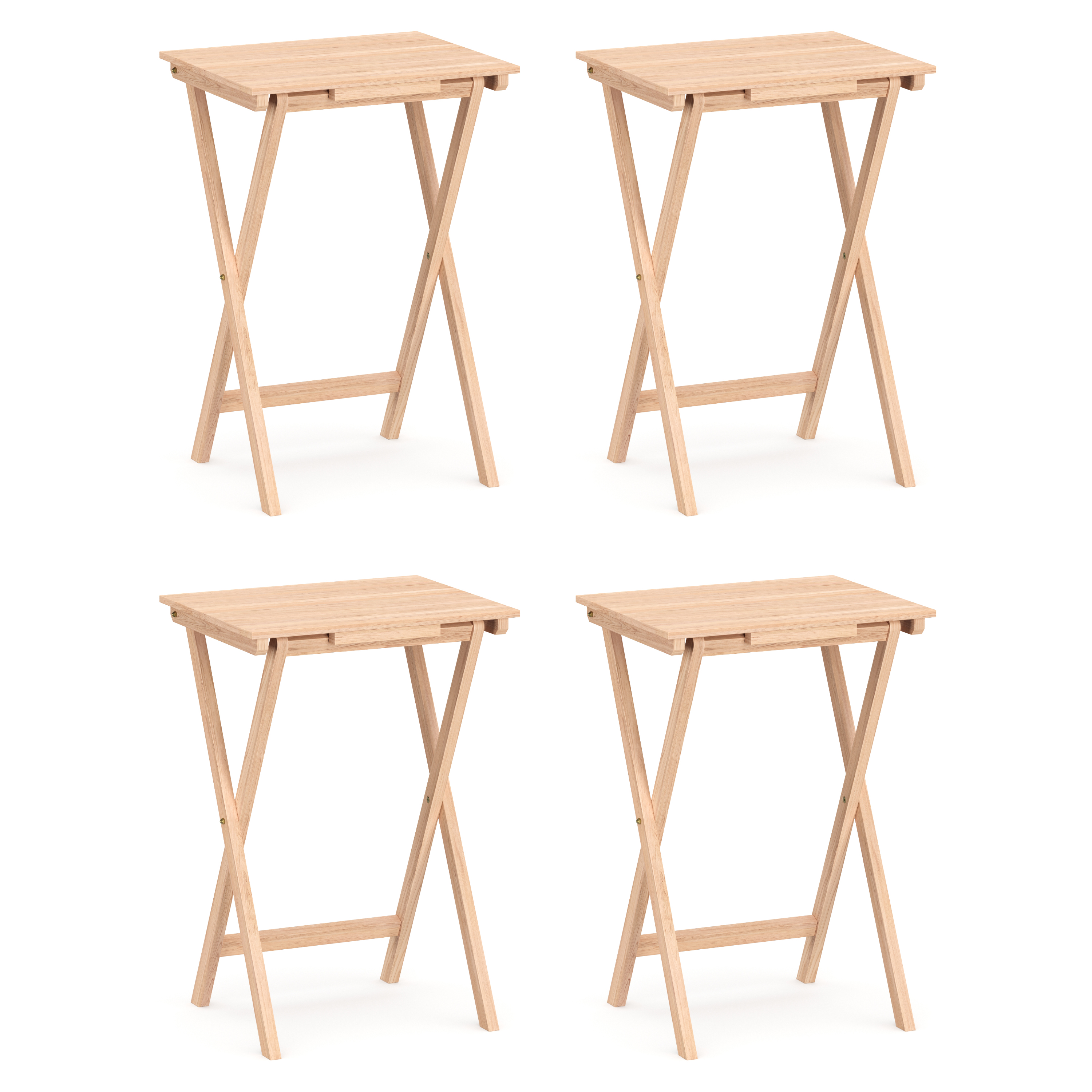 Beistelltisch Holz klappbar 4er Set natur