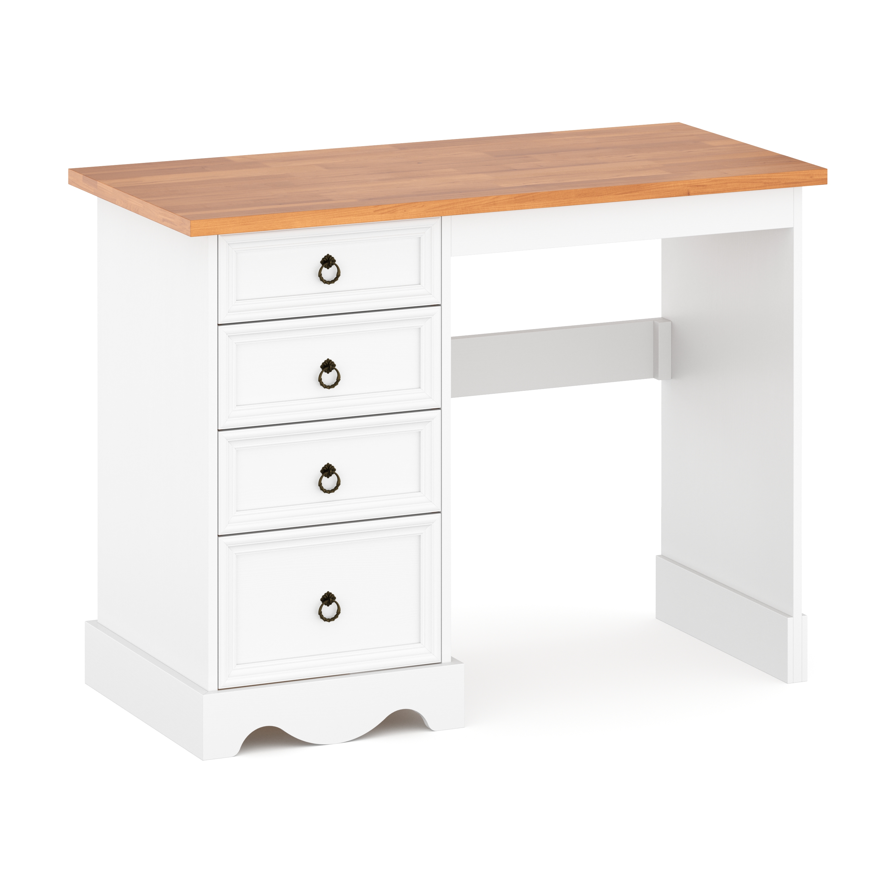 Schreibtisch GAEL 105 x 49 cm weiss/natur