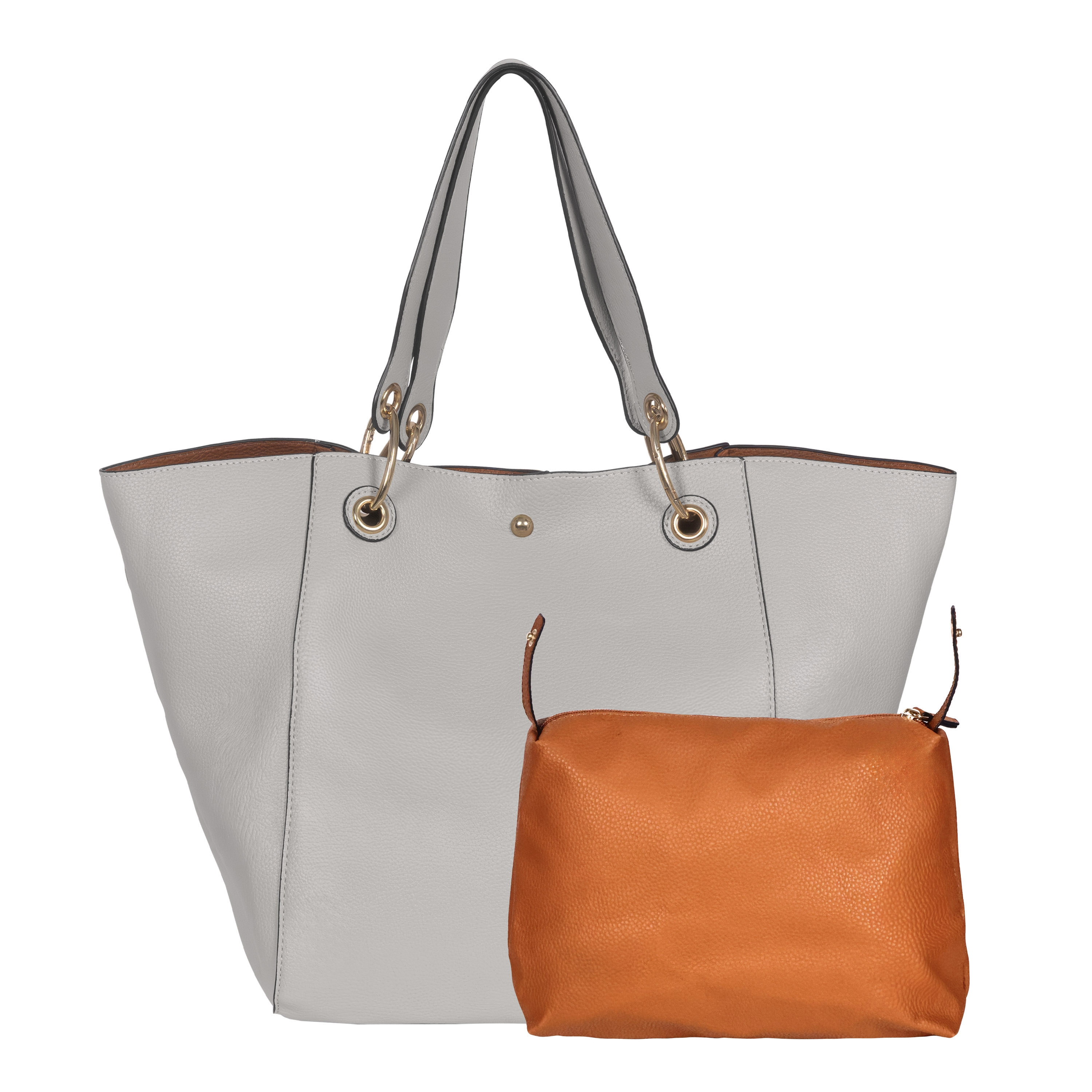Ledertasche LILY hellgrau
