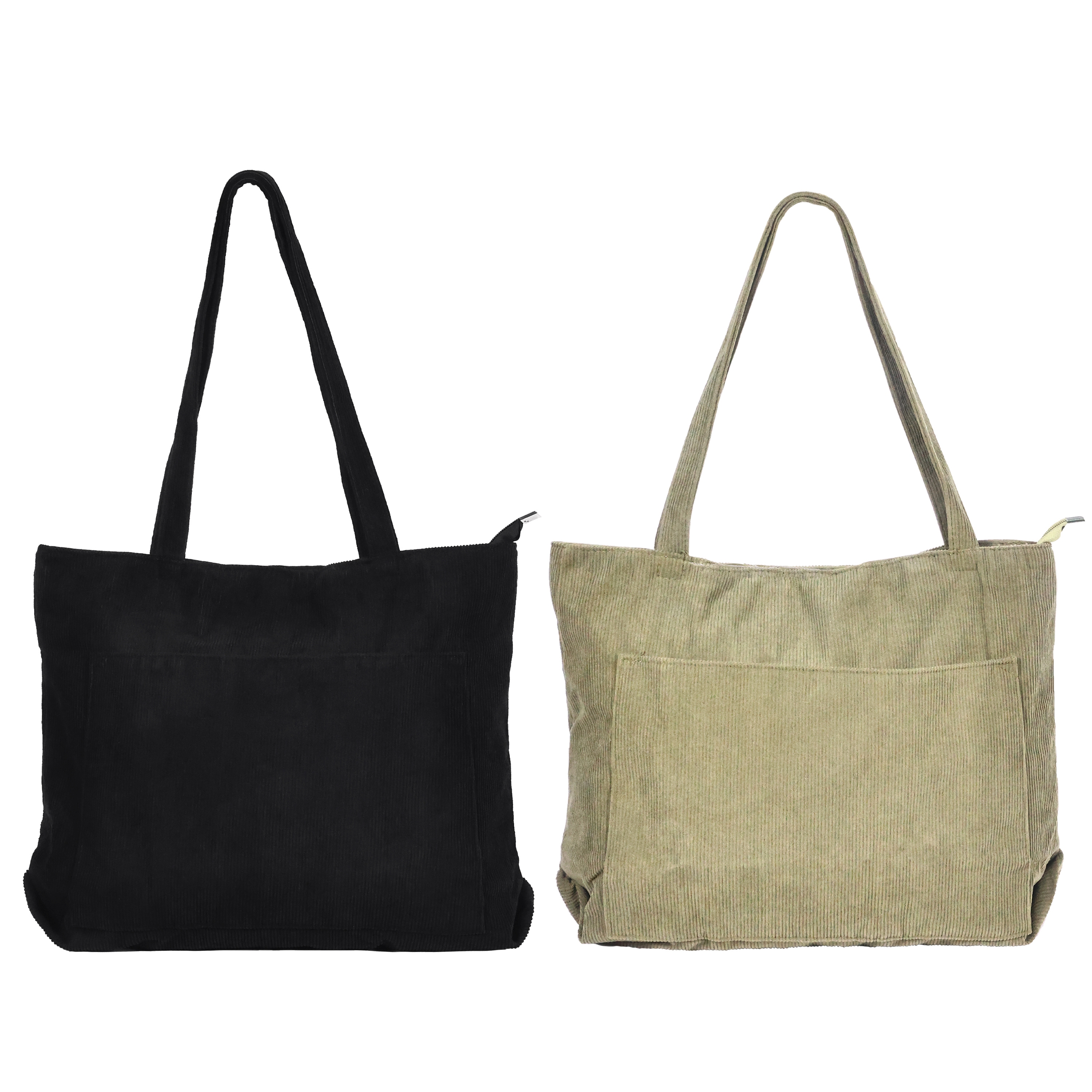 Stofftasche ROSIE 2er Set beige/schwarz