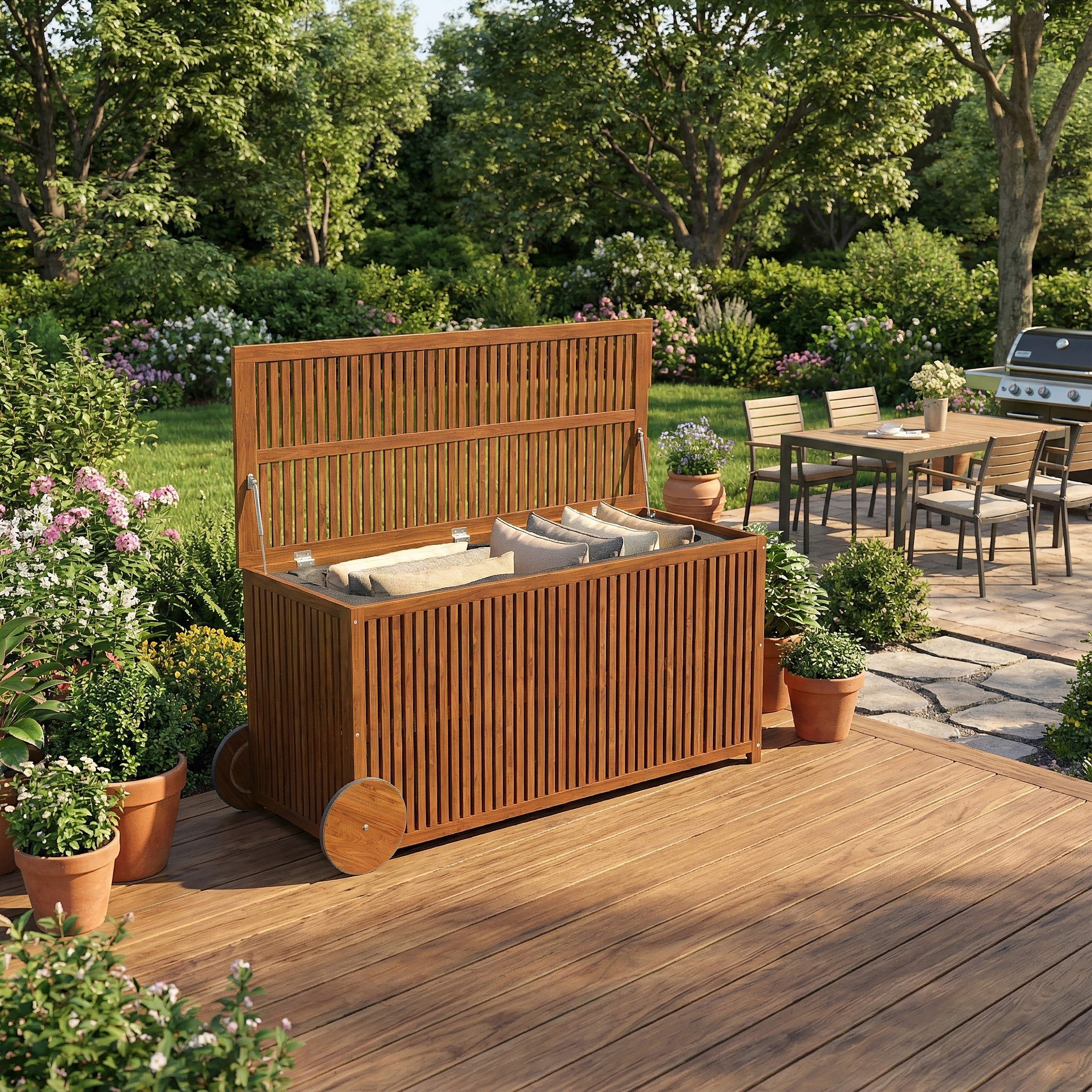 Gartenbox Holz BOXLY 117 x 52 x 59 cm