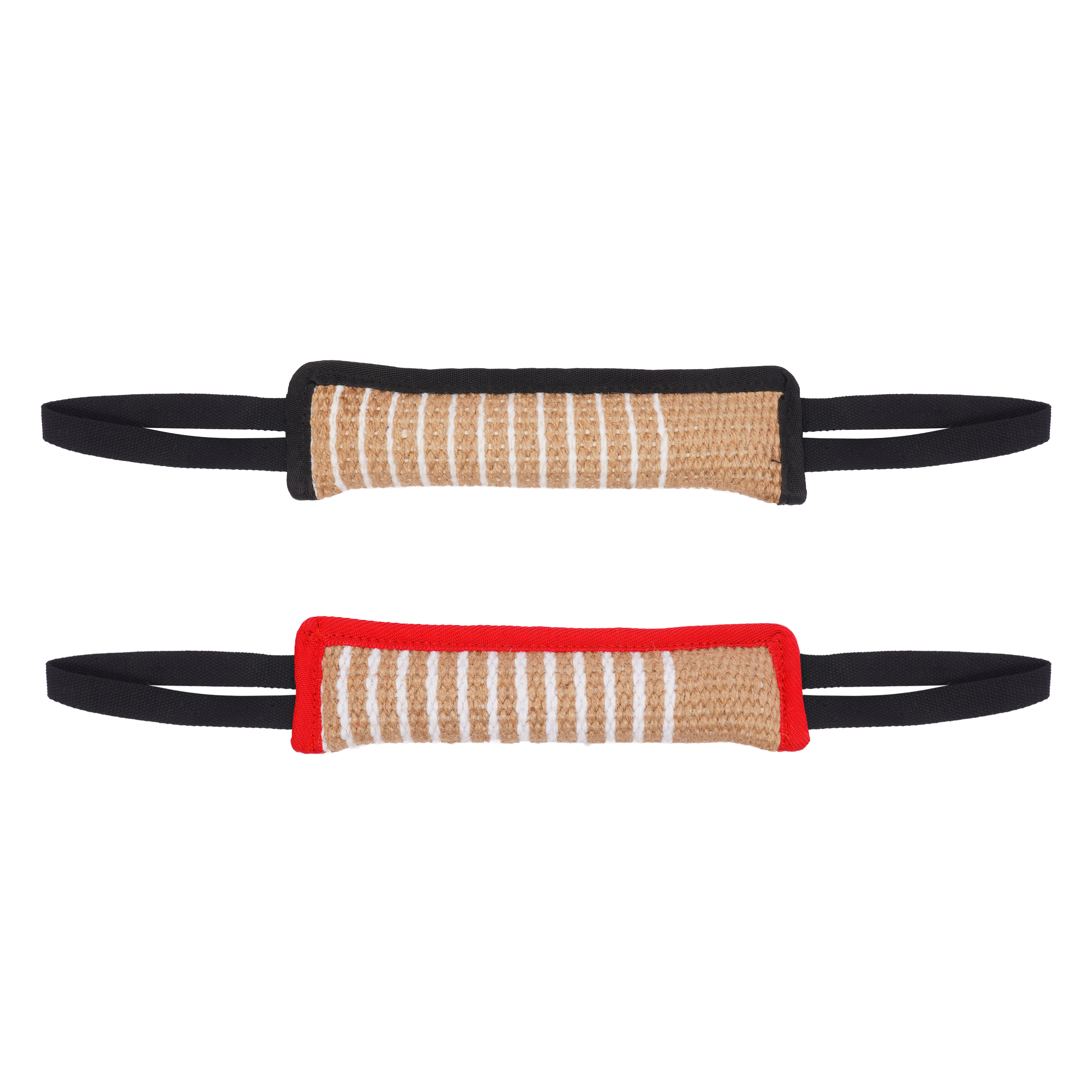 Hundespielzeug Zerrspielzeug Set 2-teilig rot/schwarz
