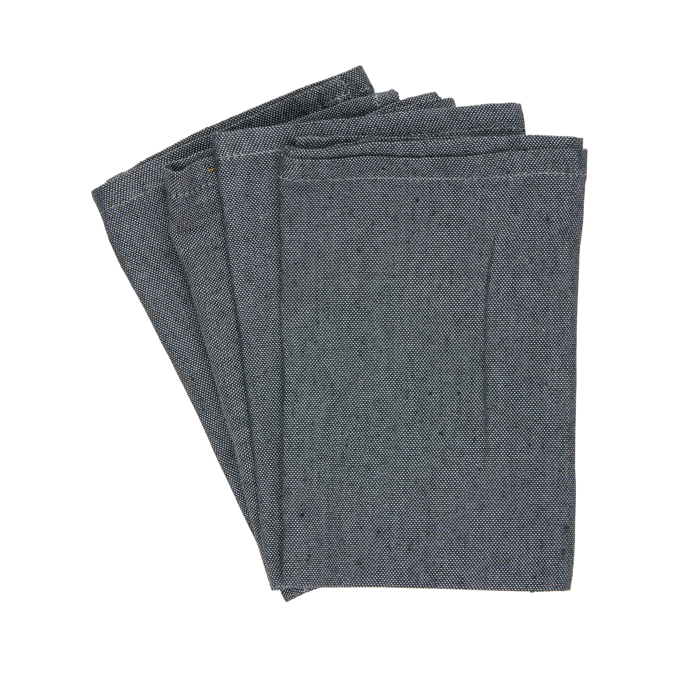 Serviette 35 x 35 cm 4er Set anthrazit