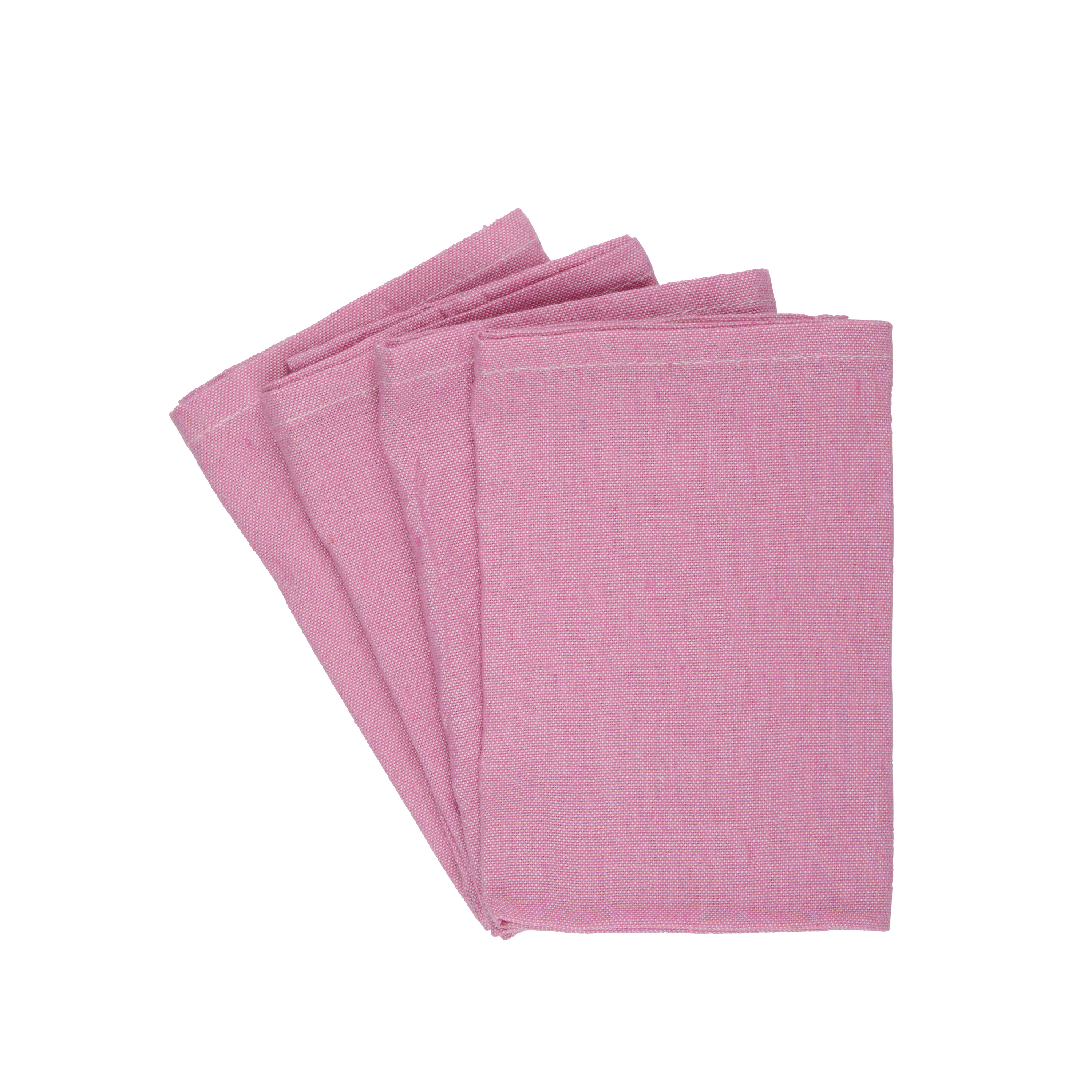 Serviette 35 x 35 cm 4er Set pink